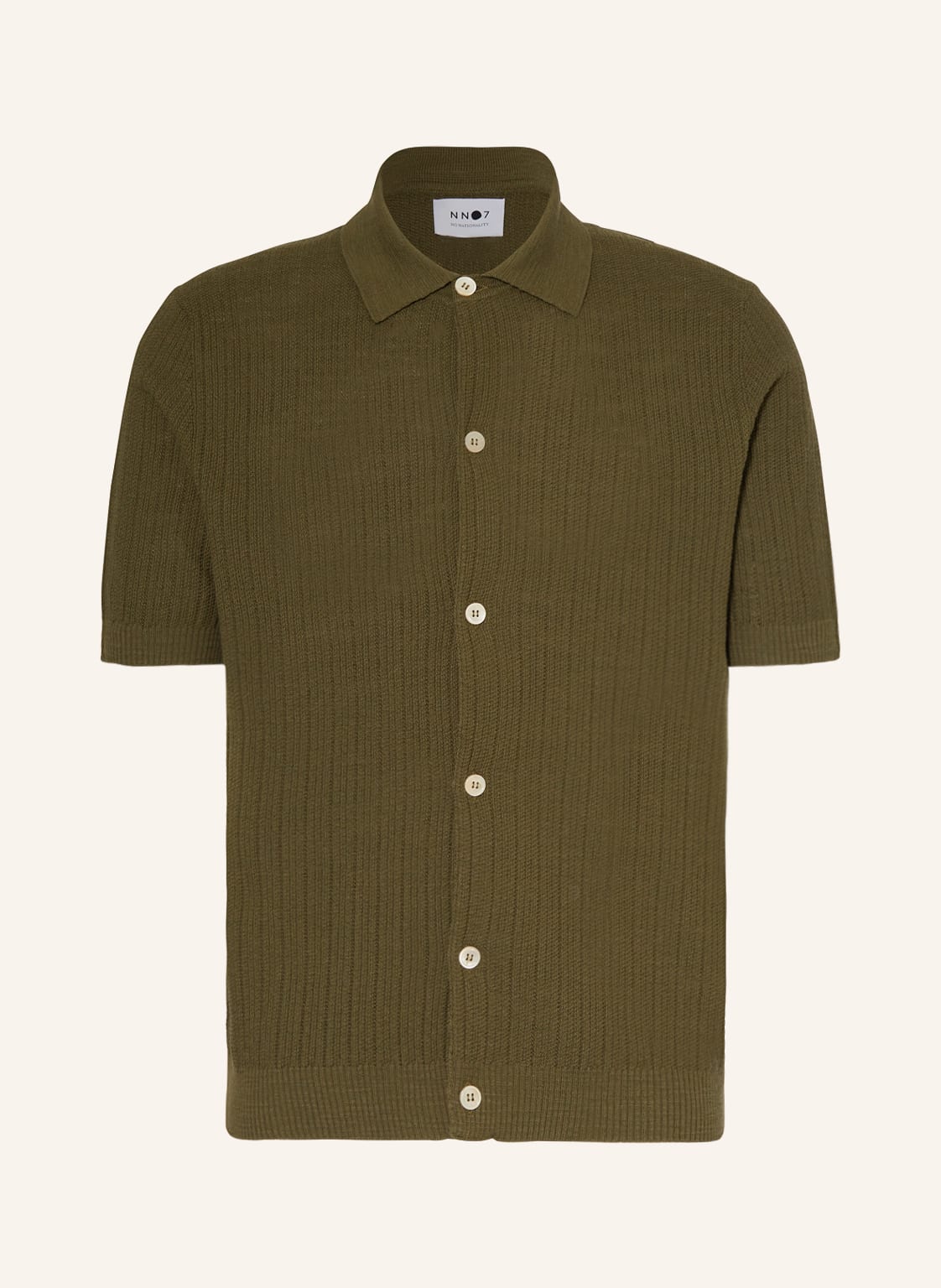 Image of nn07 Strickhemd Nolan Regular Fit gruen