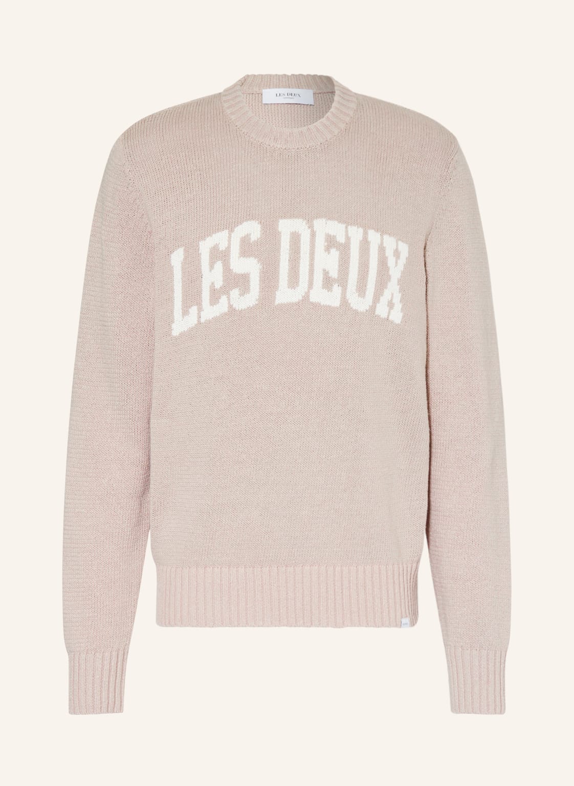 Image of Les Deux Pullover Crane Mit Leinen grau