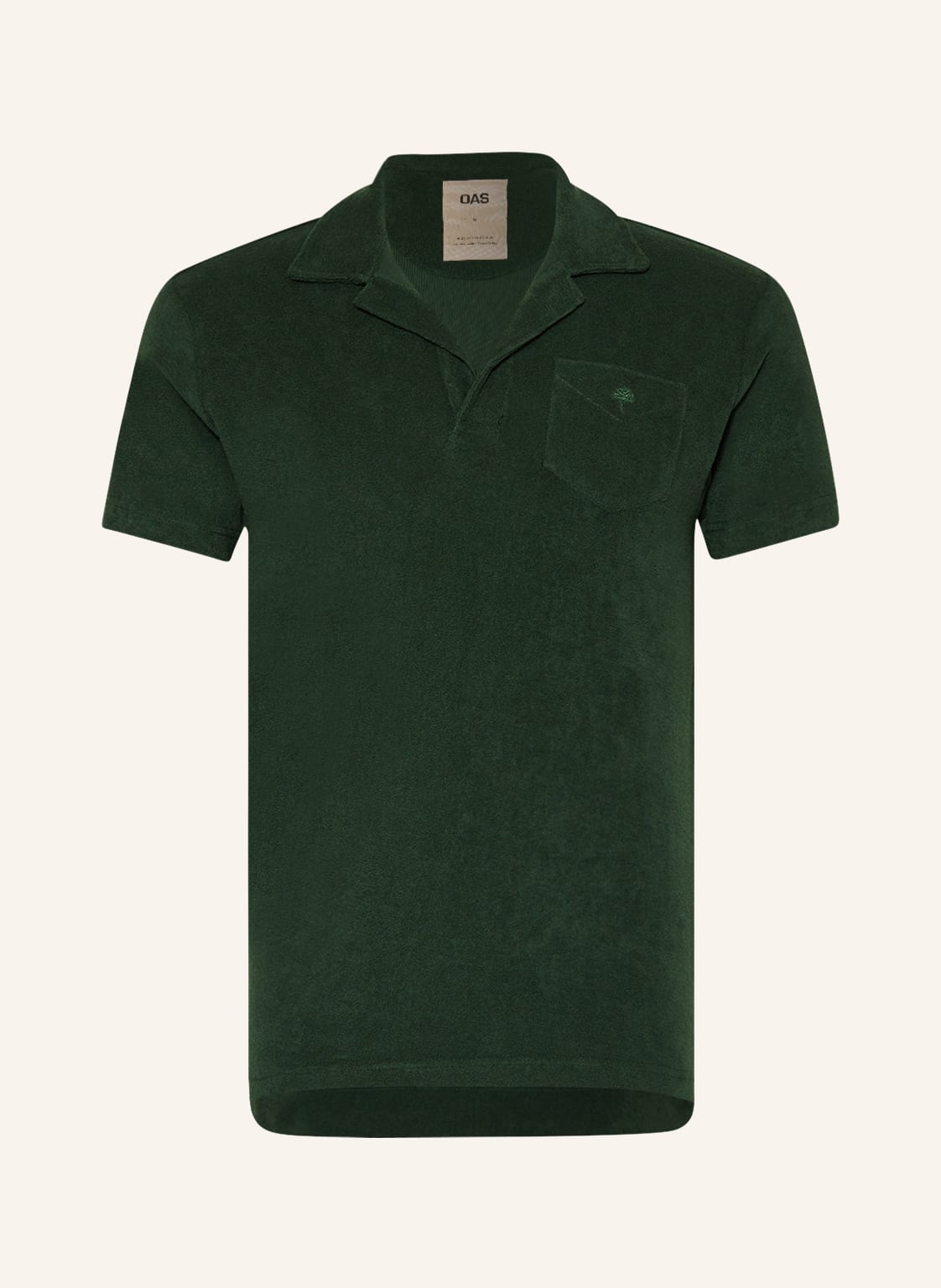 Image of Oas Frottee-Poloshirt gruen