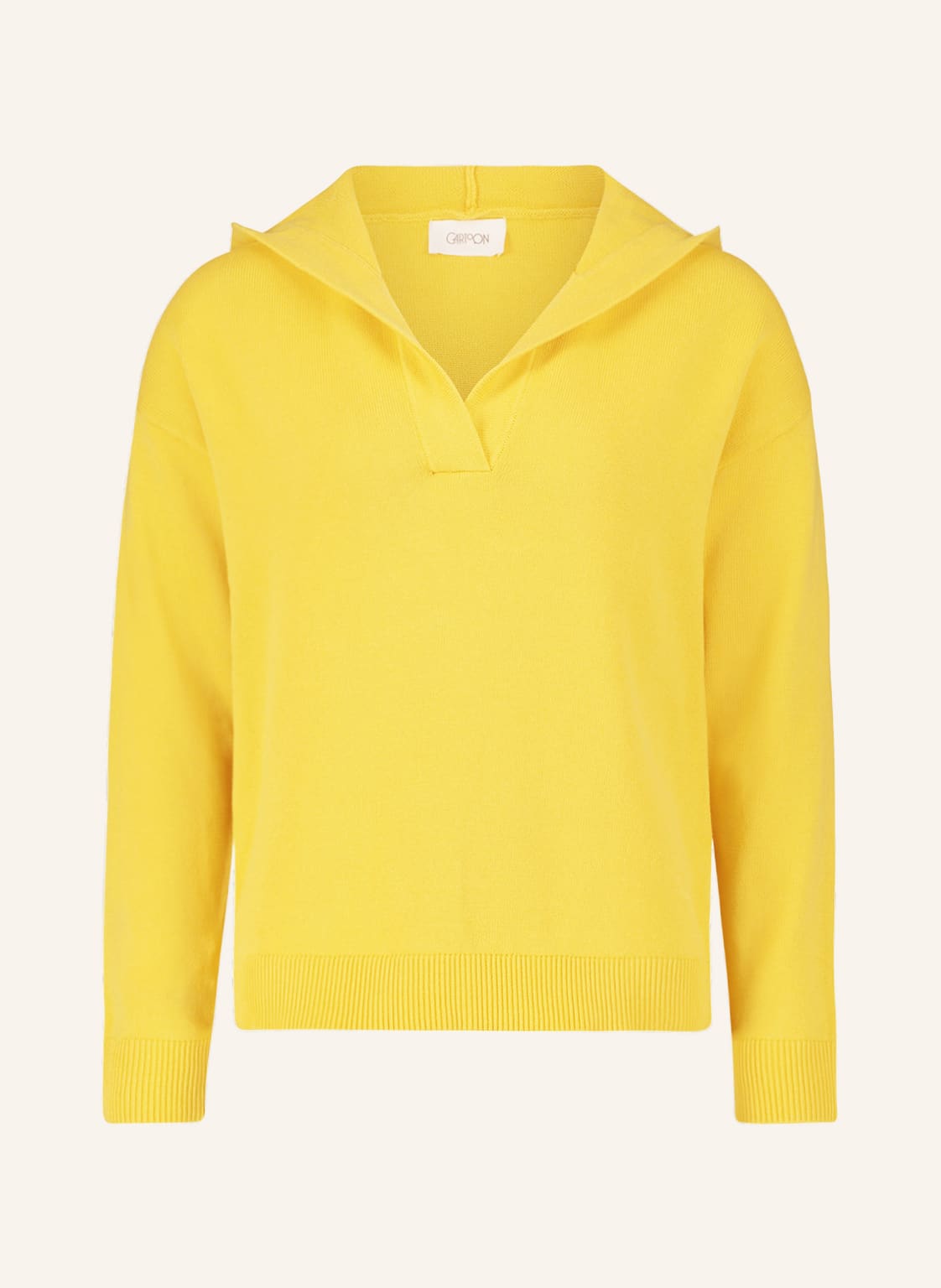 Image of Cartoon Strick-Hoodie gelb