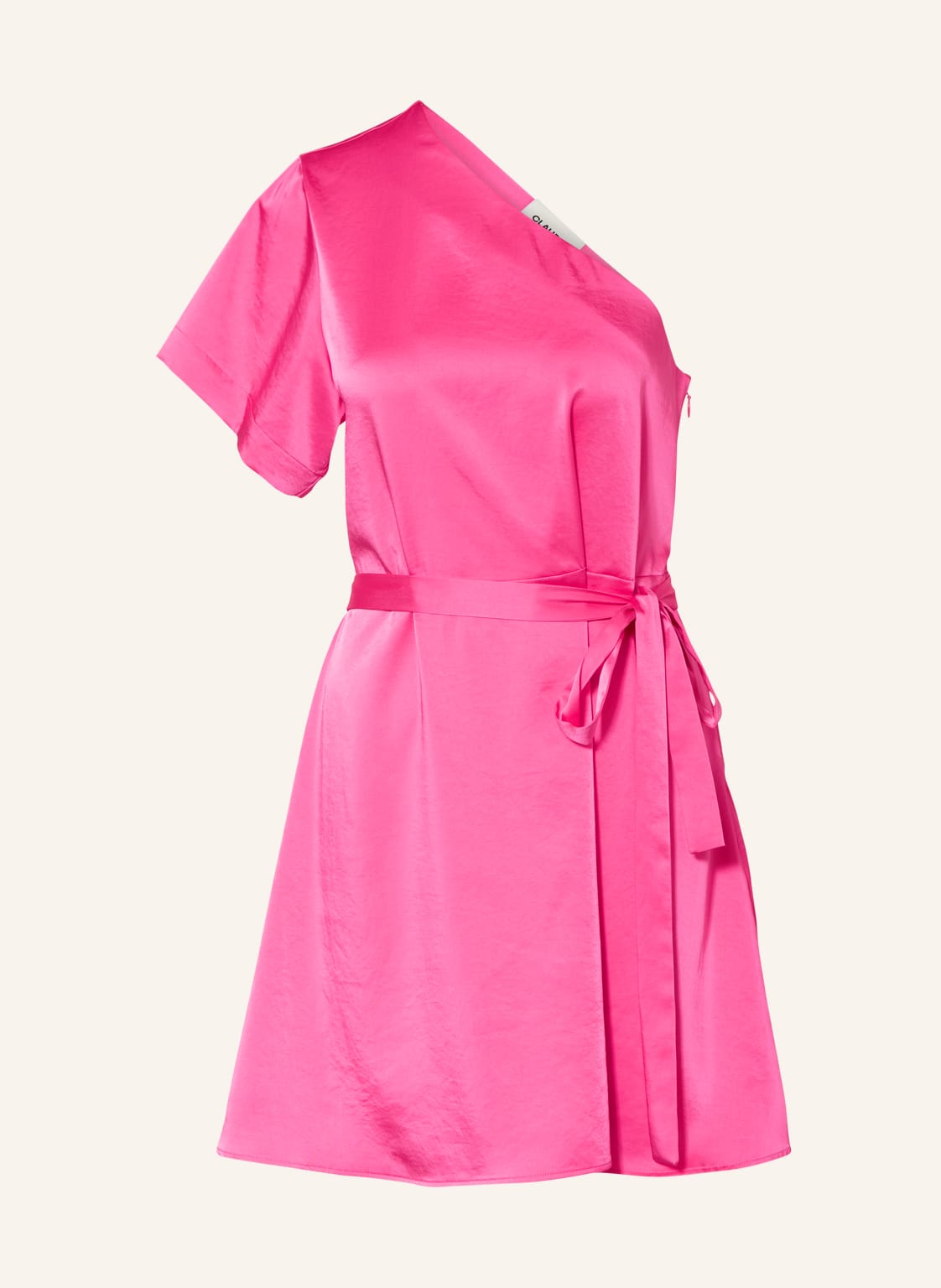 Claudie Pierlot One-Shoulder-Kleid Rulianita Aus Satin rosa