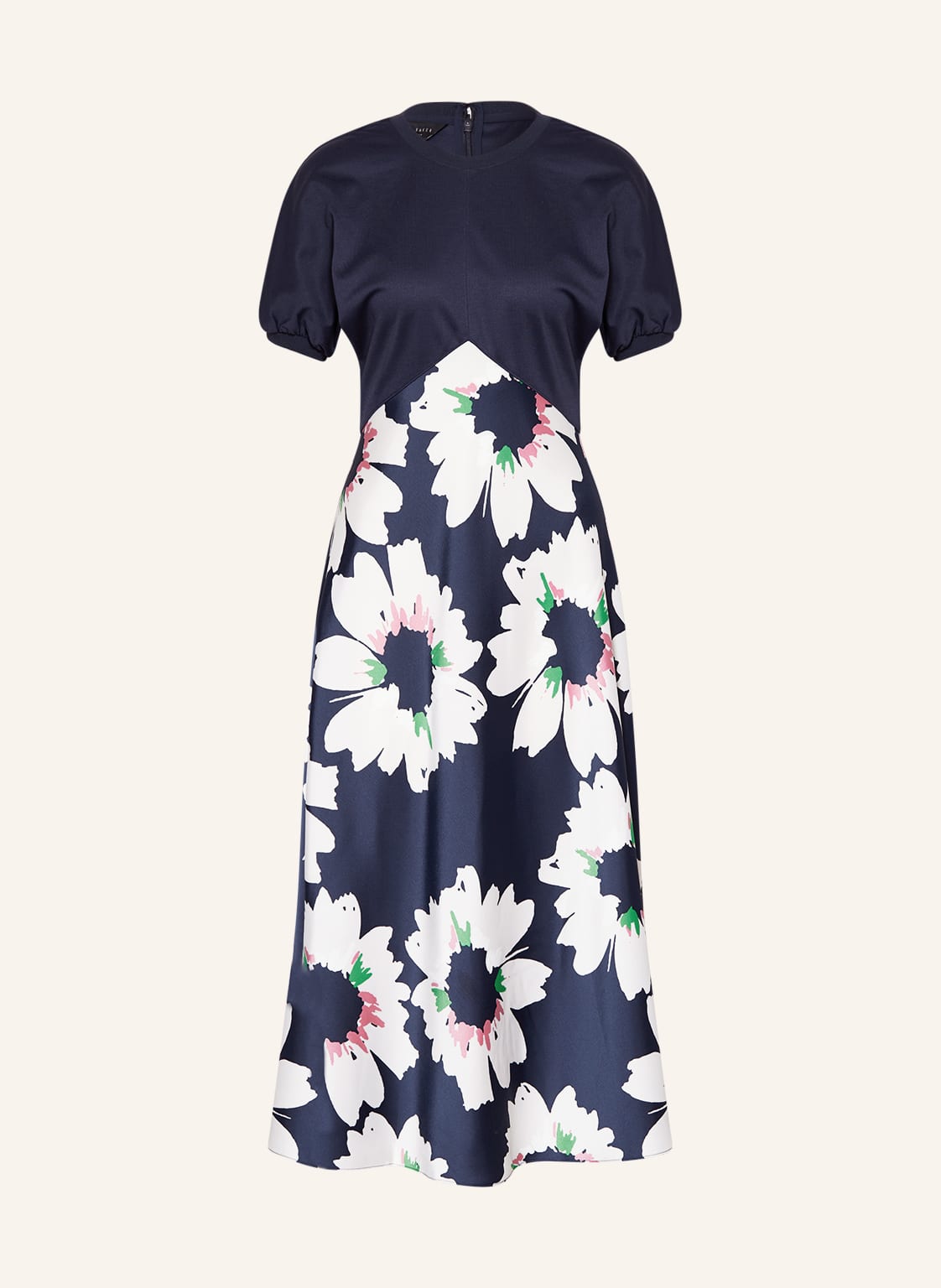 Image of Ted Baker Kleid Daysiah Im Materialmix blau