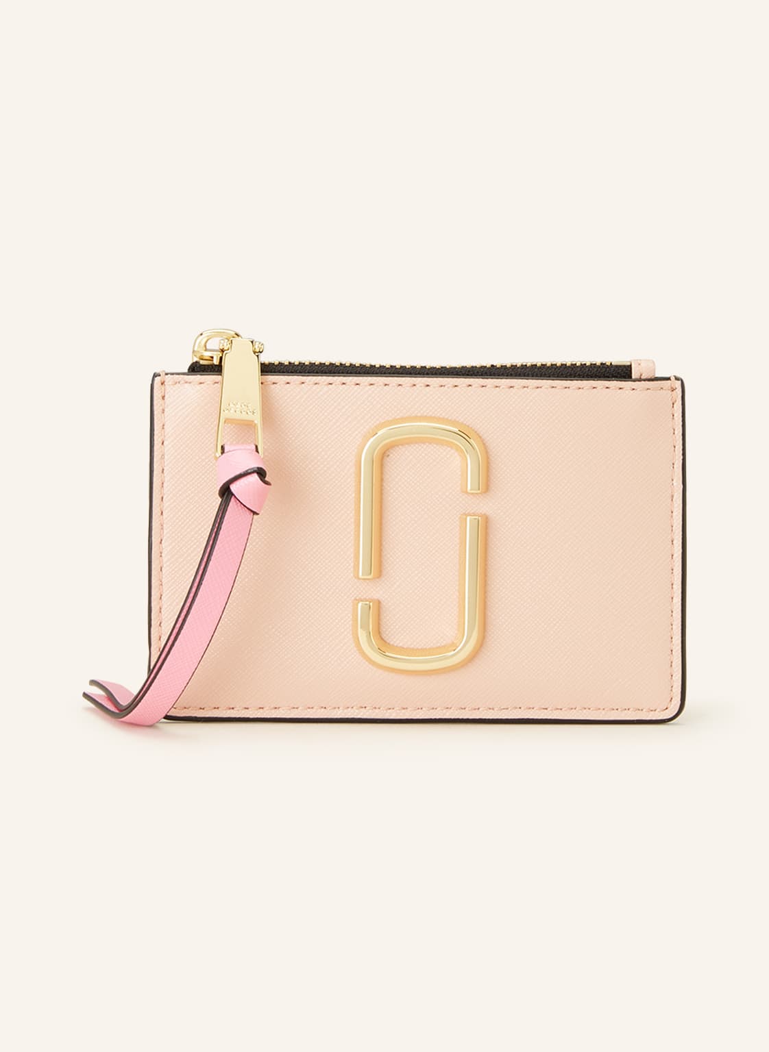 Image of Marc Jacobs Saffiano-Geldbörse Snapshot rosa