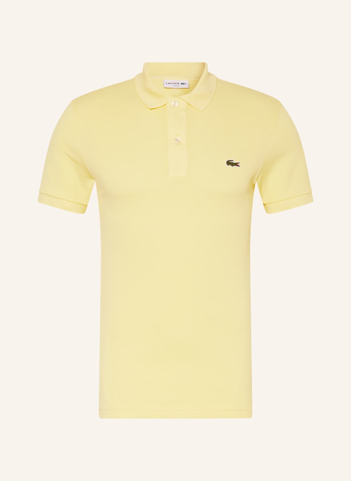 Image of Lacoste Piqué-Poloshirt Slim Fit gelb