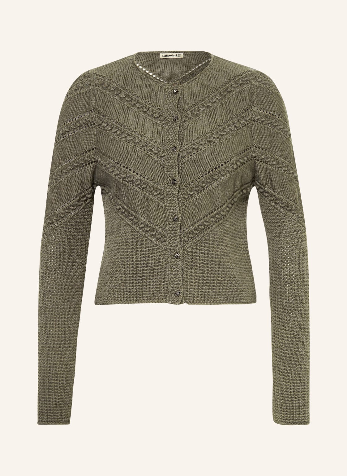 Image of Gottseidank Strickjacke gruen