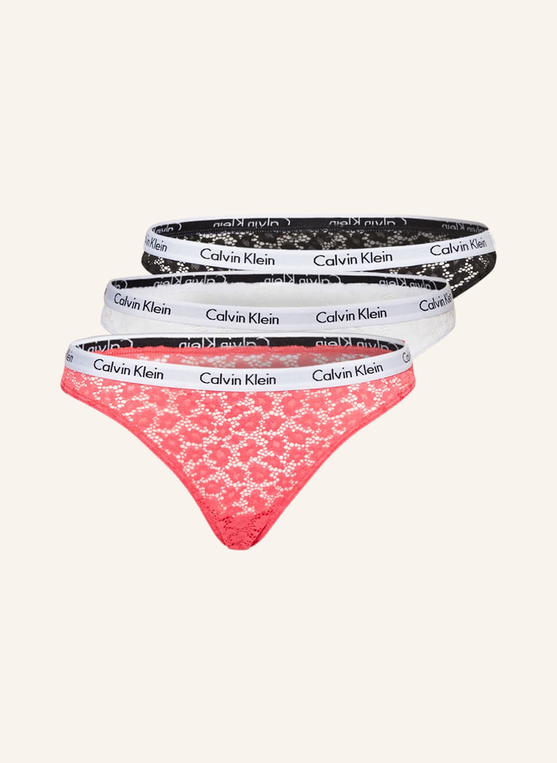 Image of Calvin Klein 3er-Pack Slips Carousel pink
