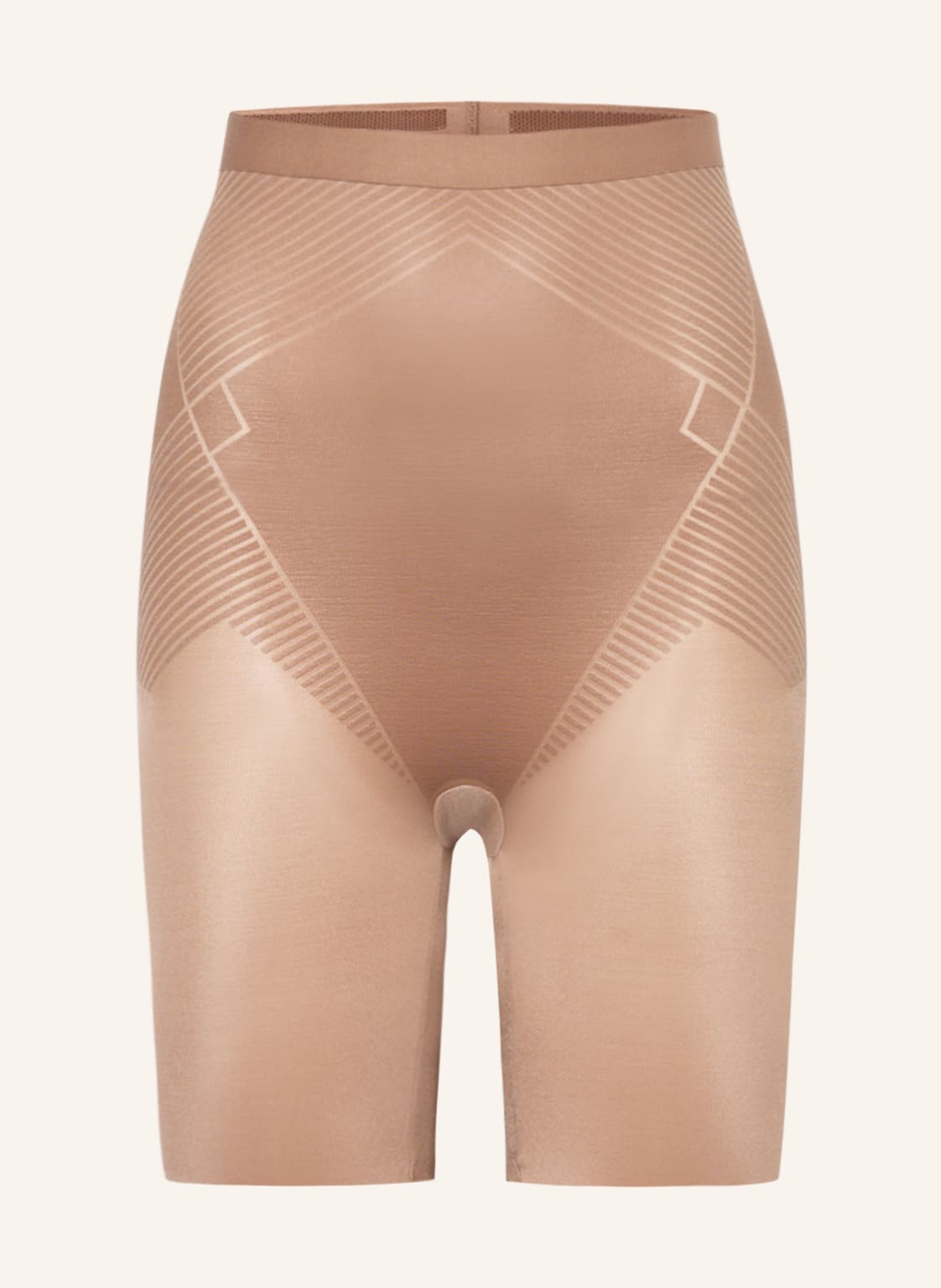 Image of Spanx Shaping-Shorts Thinstincts 2.0 High-Waisted Mid-Thigh beige