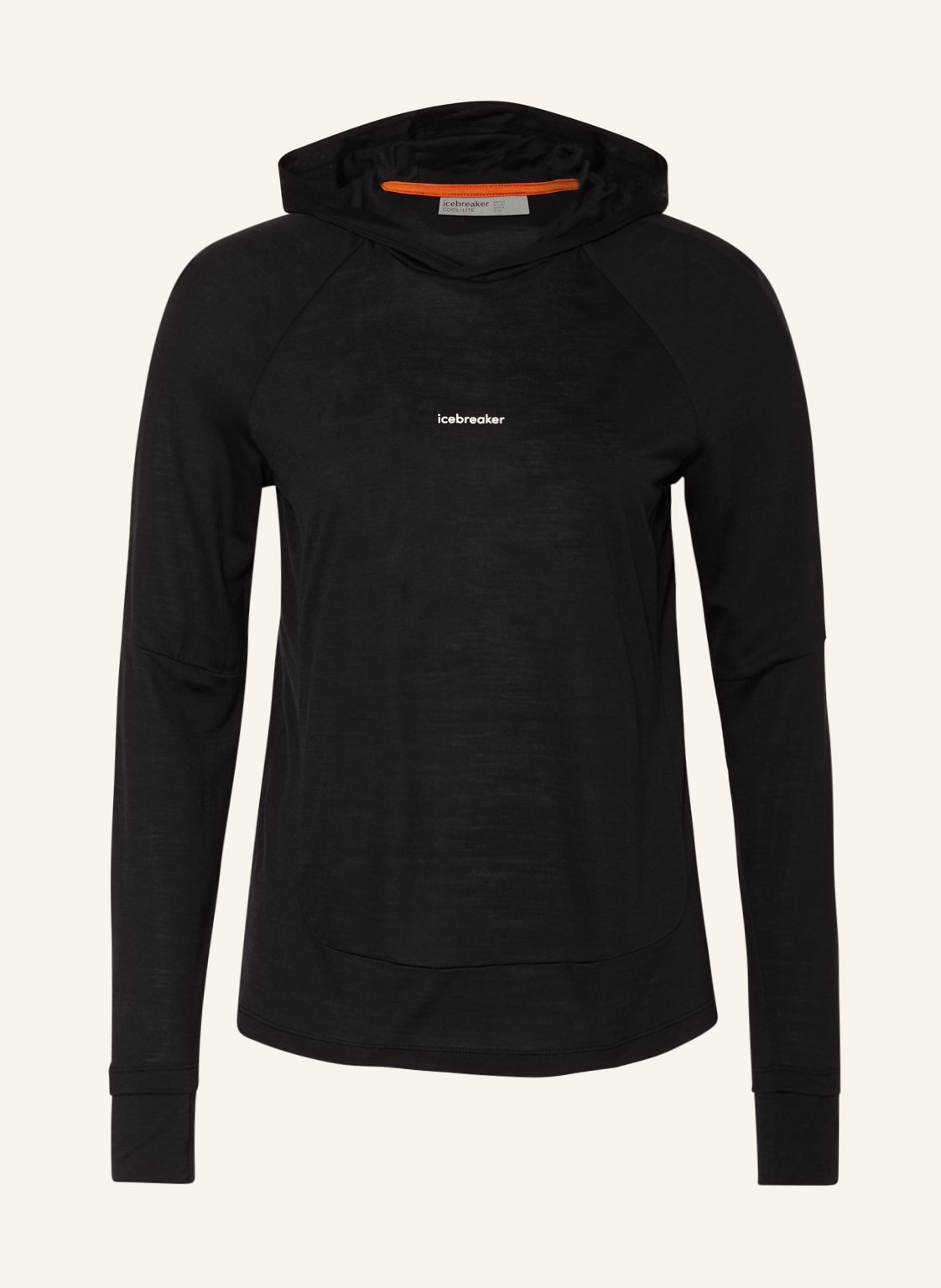 Image of Icebreaker Hoodie Cool-Lite™ Mit Merinowolle schwarz