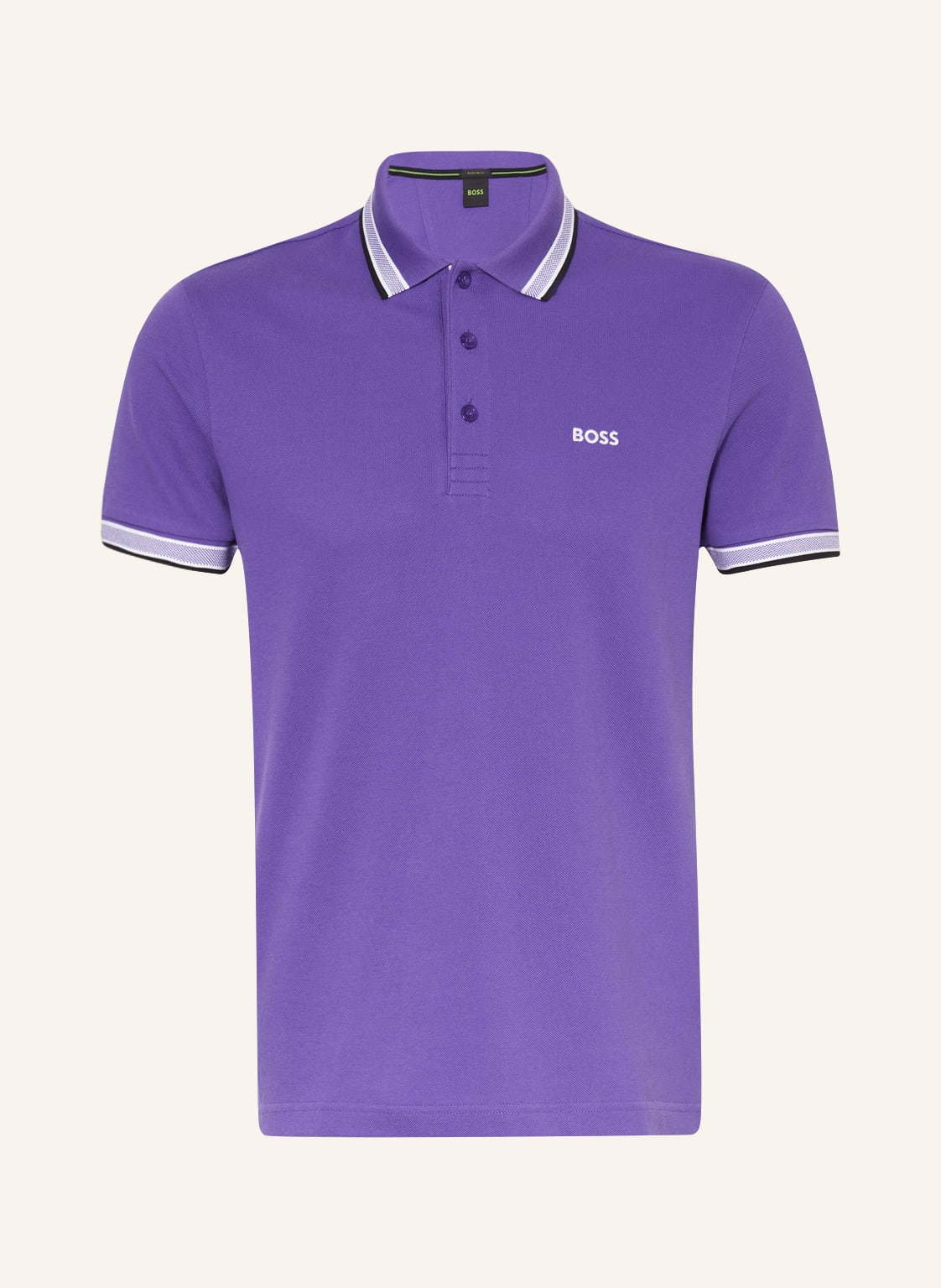 Image of Boss Piqué-Poloshirt Paddy Curved Regular Fit violett