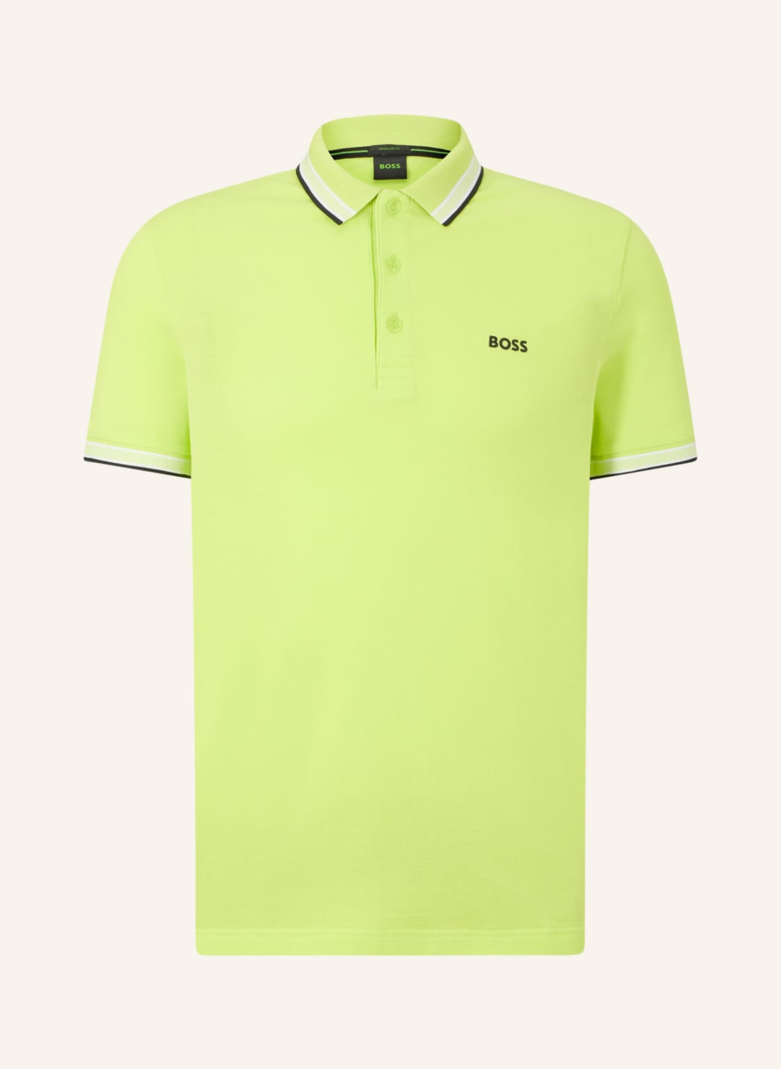 Image of Boss Piqué-Poloshirt Paddy Curved Regular Fit gelb