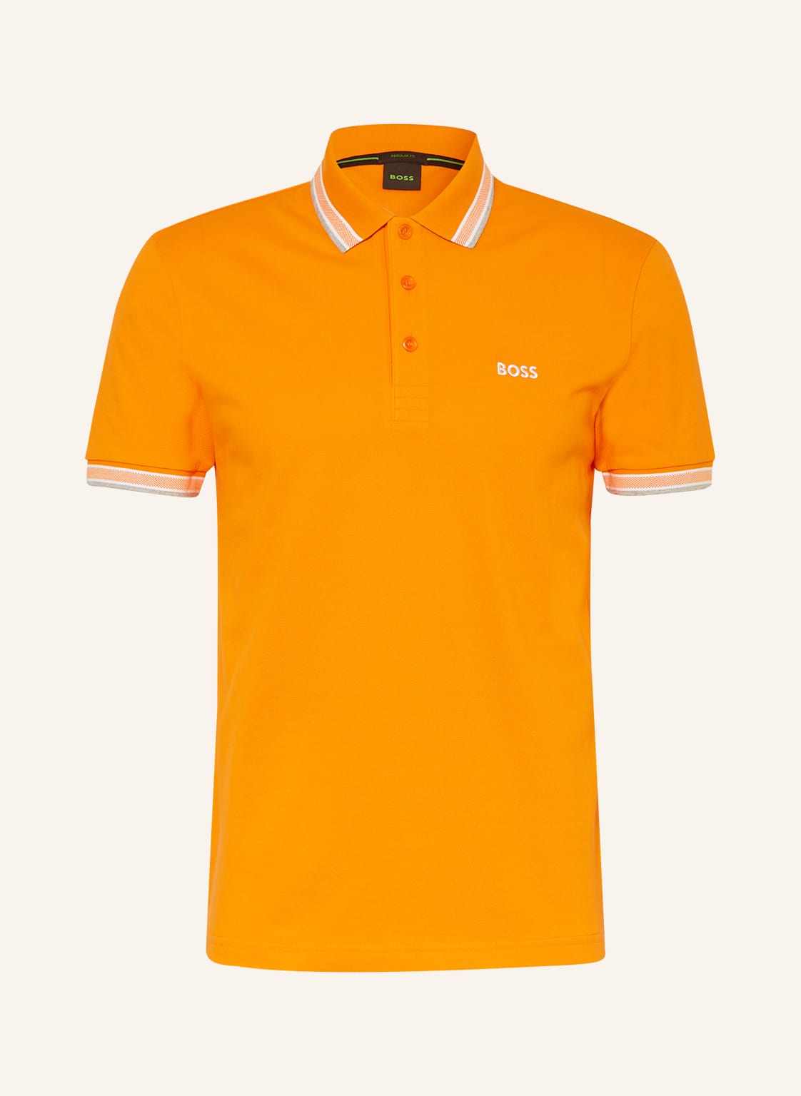 Image of Boss Piqué-Poloshirt Paddy Curved Regular Fit orange