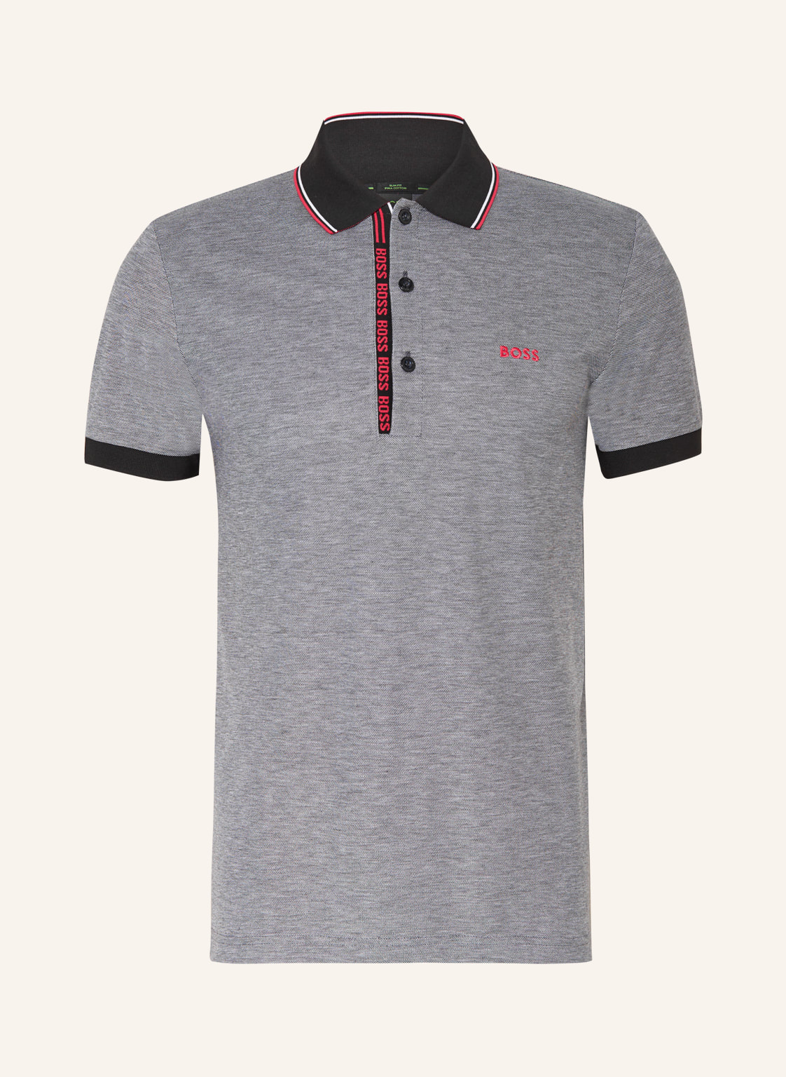 Image of Boss Funktions-Poloshirt Paule 4 Slim Fit schwarz