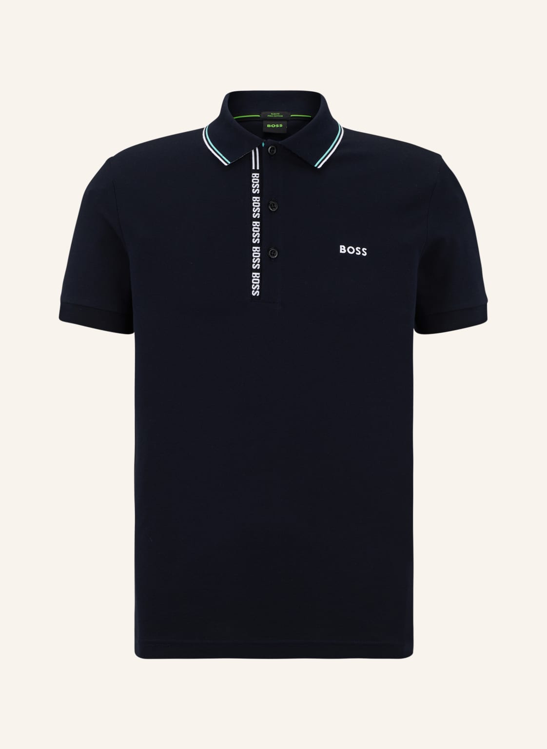 Image of Boss Funktions-Poloshirt Paule 4 Slim Fit blau