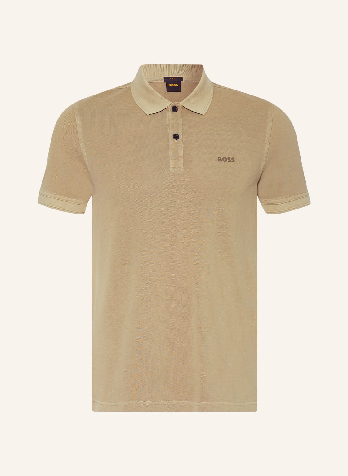Image of Boss Piqué-Poloshirt Prime Slim Fit beige
