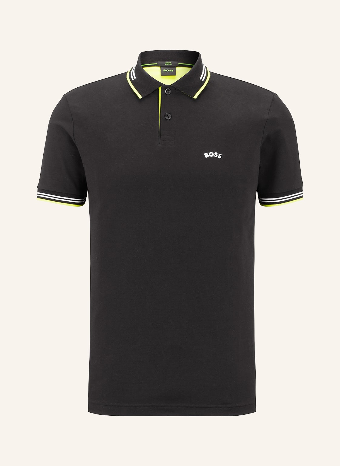 Image of Boss Jersey-Poloshirt Paul Slim Fit schwarz