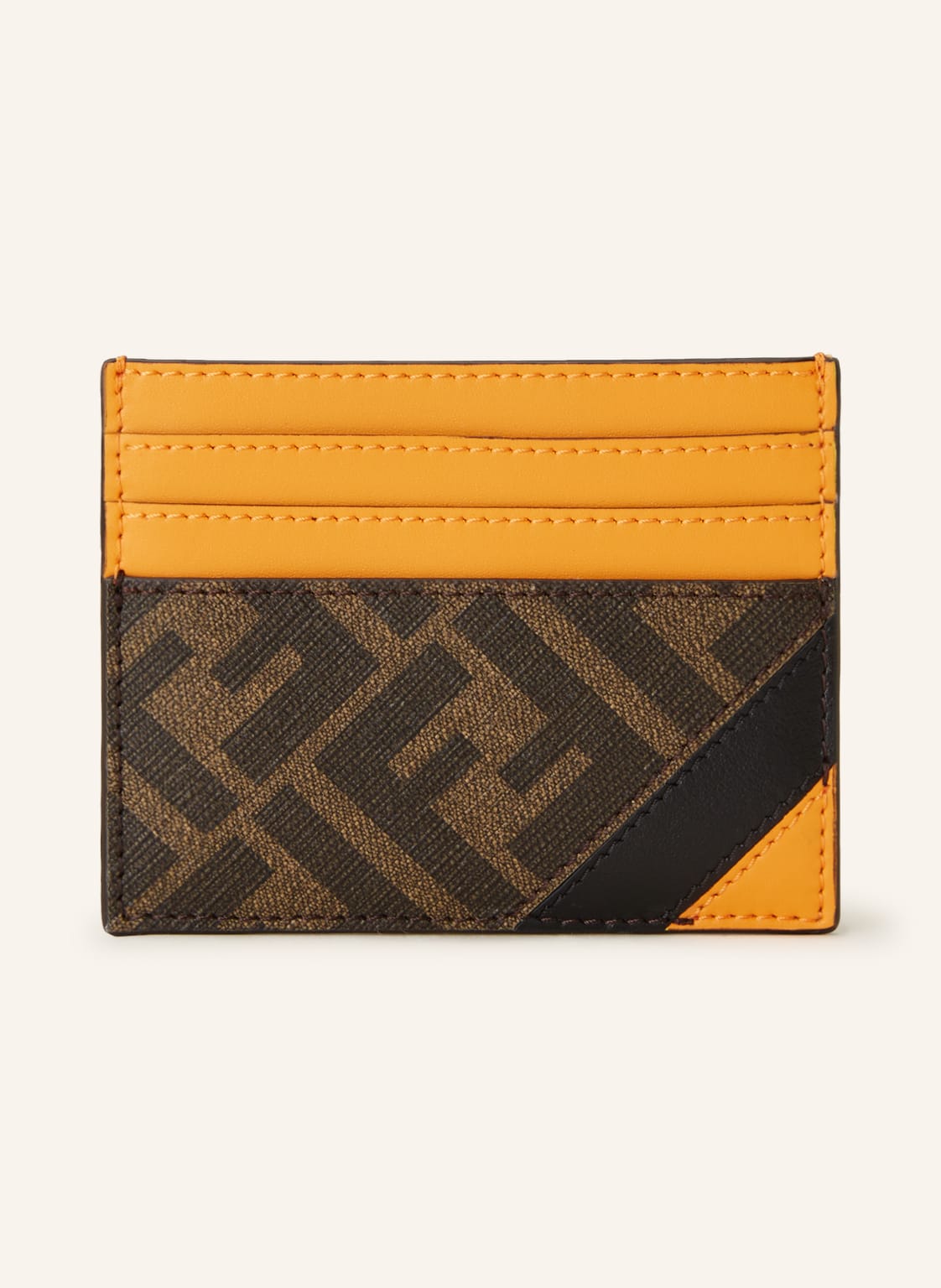 Image of Fendi Saffiano-Kartenetui braun