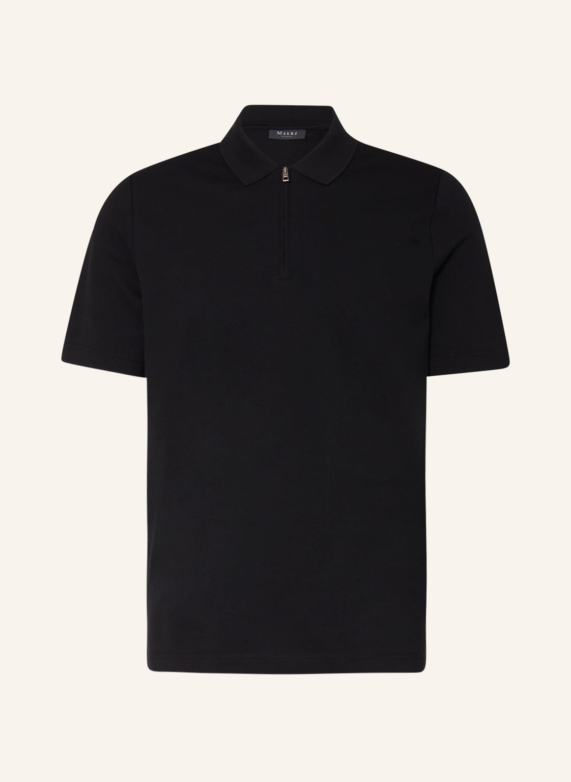Image of Maerz Muenchen Piqué-Poloshirt schwarz