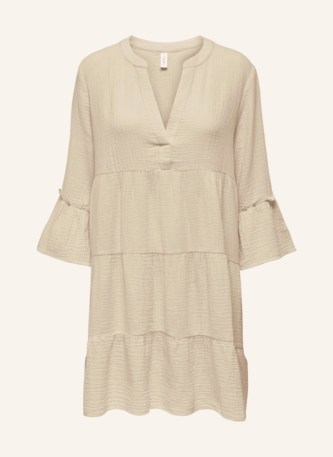 Image of Only Musselinkleid Mit 3/4-Arm beige