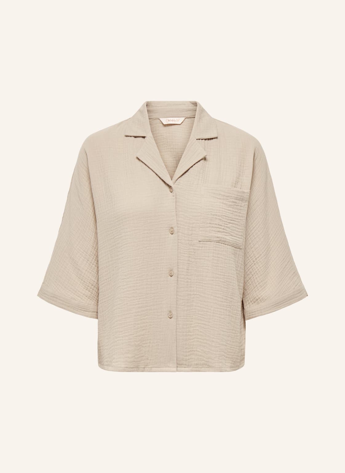 Image of Only Musselinbluse Mit 3/4-Arm beige
