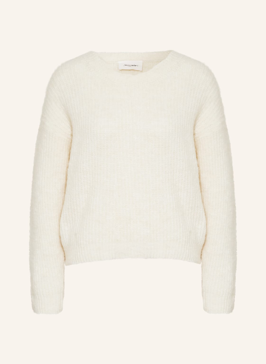 Image of American Vintage Cropped-Pullover Mit Alpaka weiss