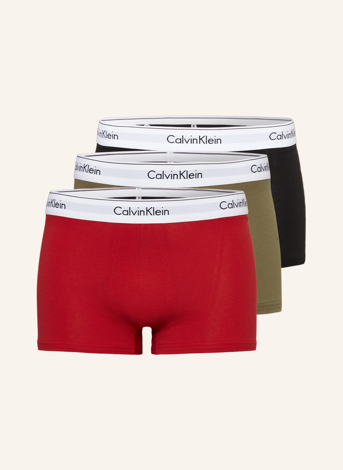 Image of Calvin Klein 3er-Pack Boxershorts Modern Cotton pink