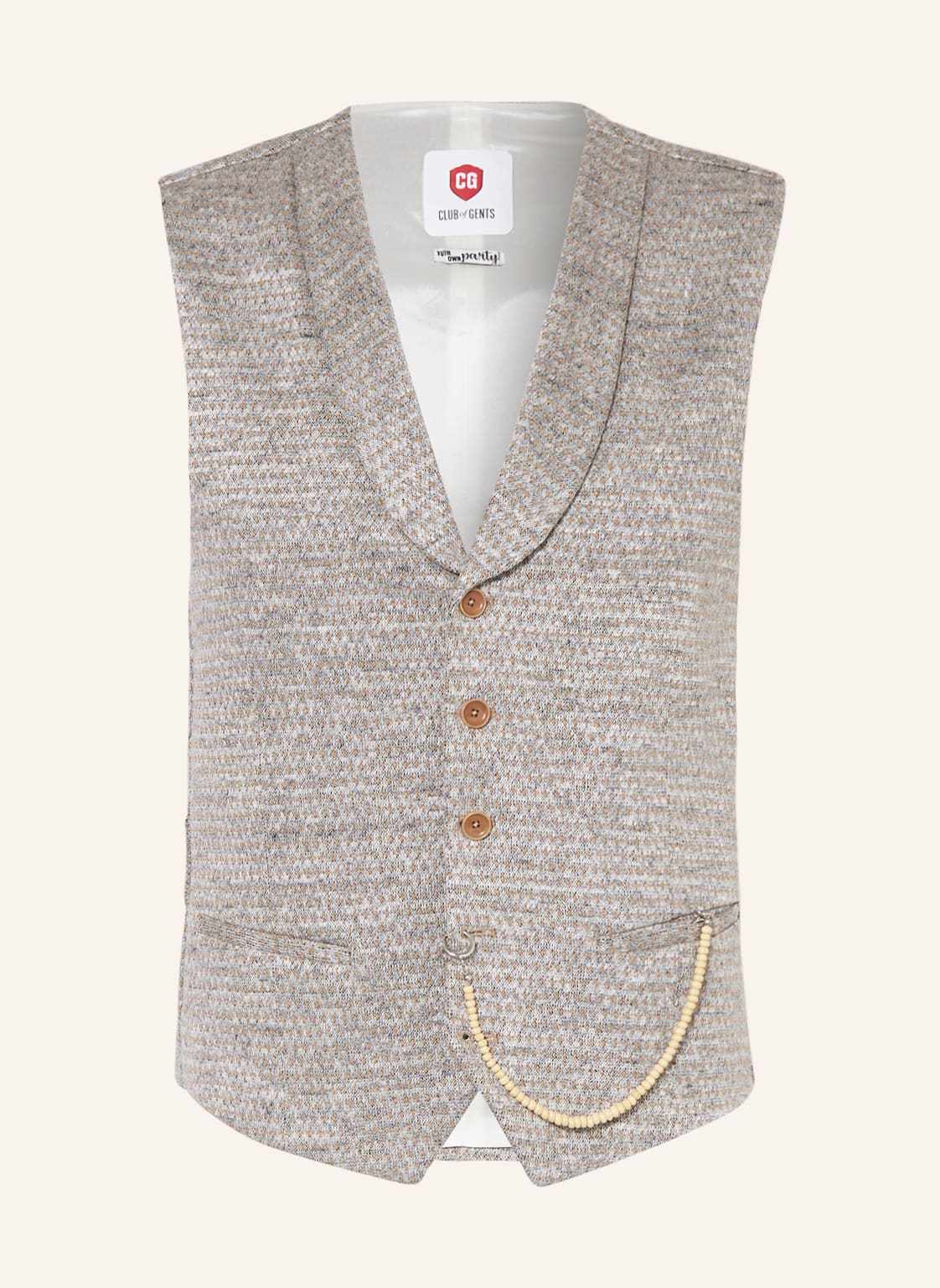 Image of Cg - Club Of Gents Anzugweste Cg Peer Slim Fit grau