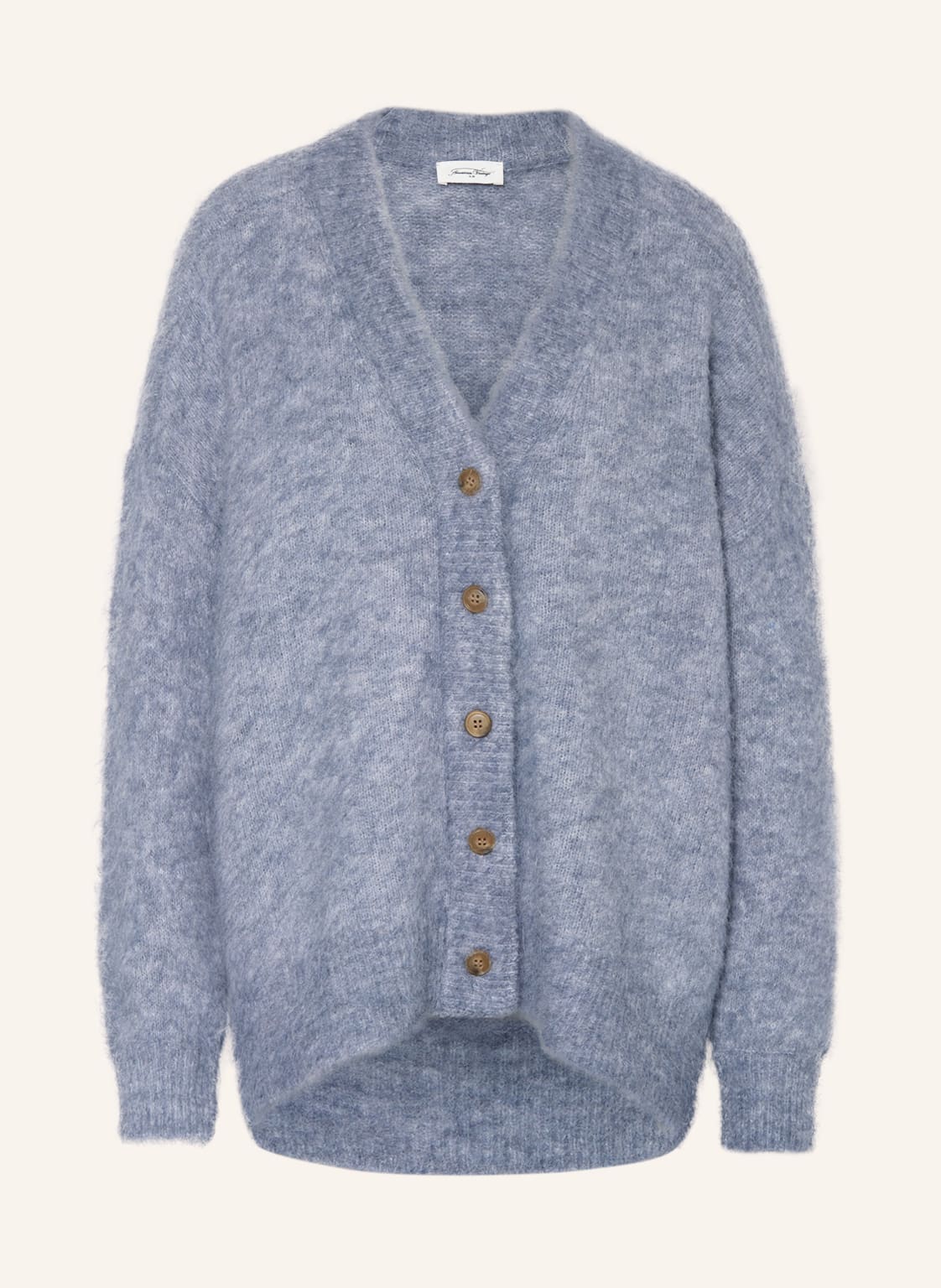 Image of American Vintage Oversized-Strickjacke Boutonne Mit Alpaka blau