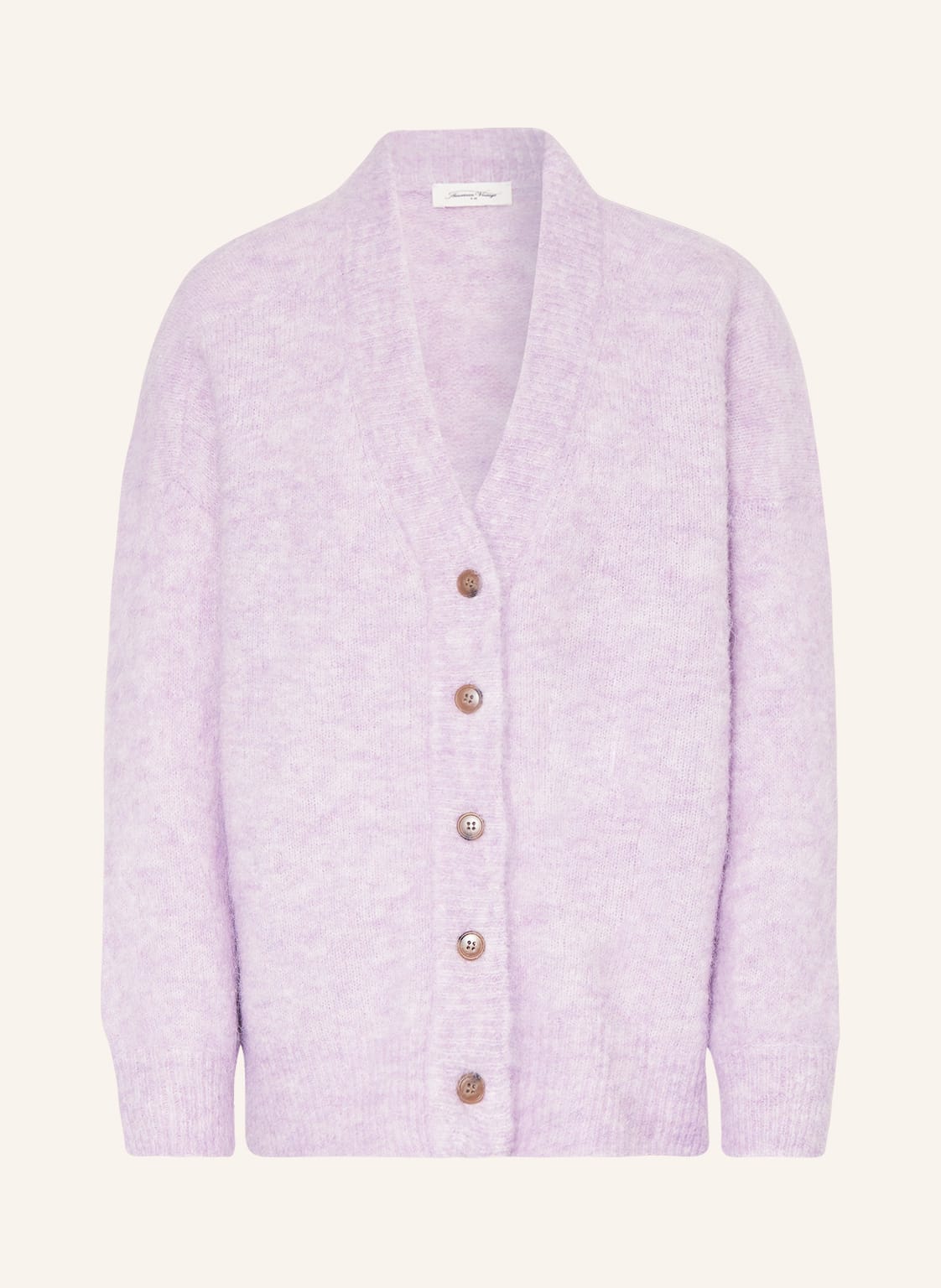 Image of American Vintage Oversized-Strickjacke Boutonne Mit Alpaka violett
