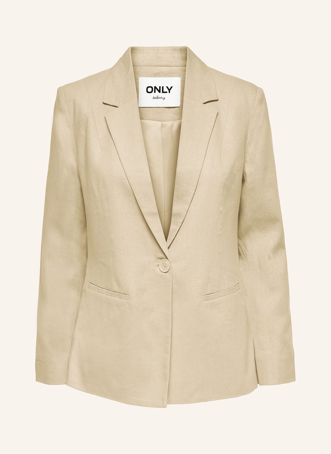 Image of Only Blazer Mit Leinen beige