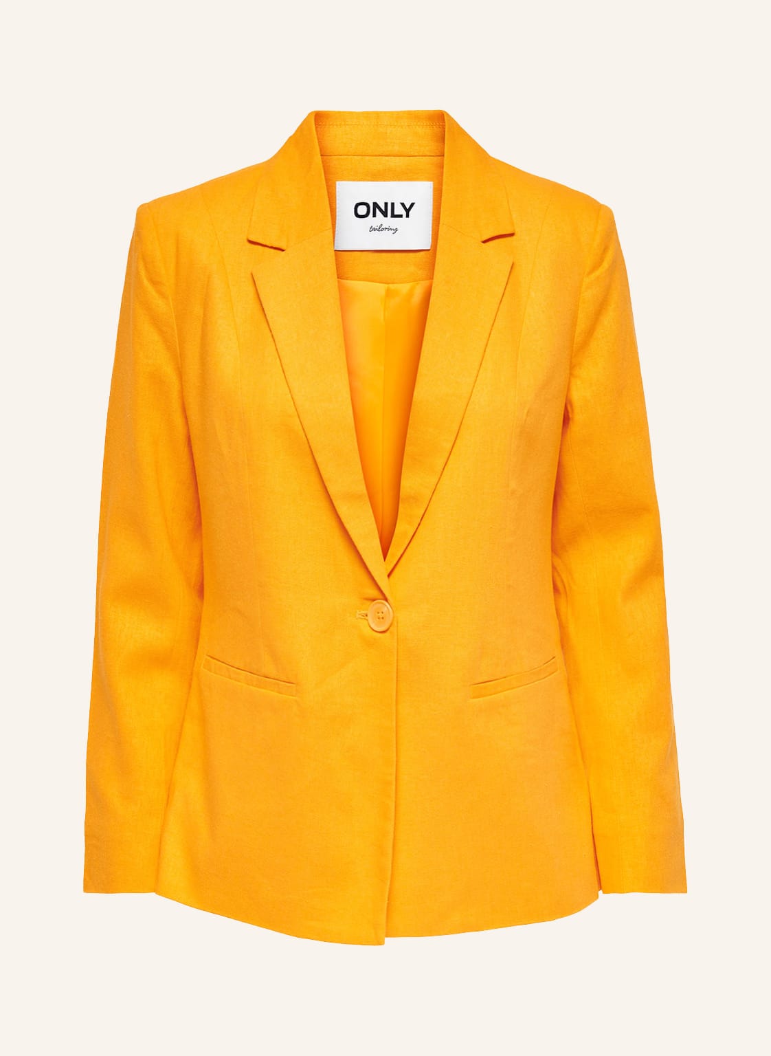 Image of Only Blazer Mit Leinen gelb