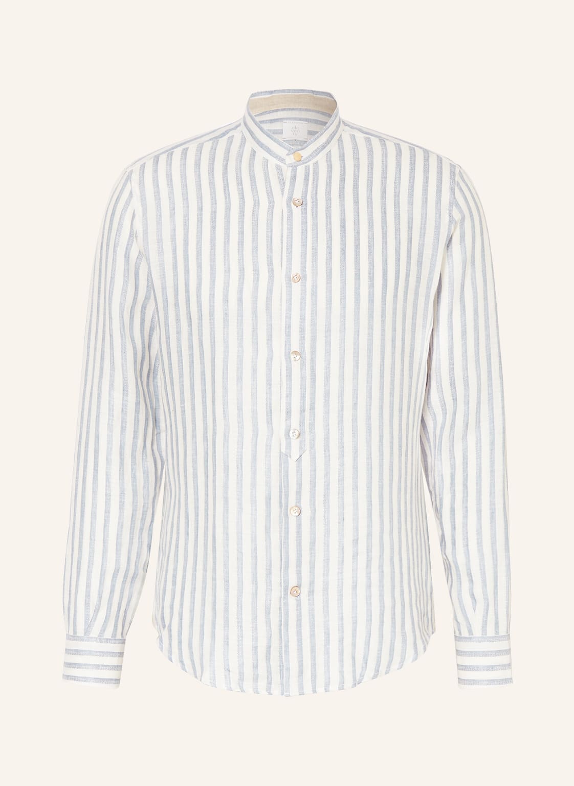 Image of Eleventy Leinenhemd Slim Fit blau