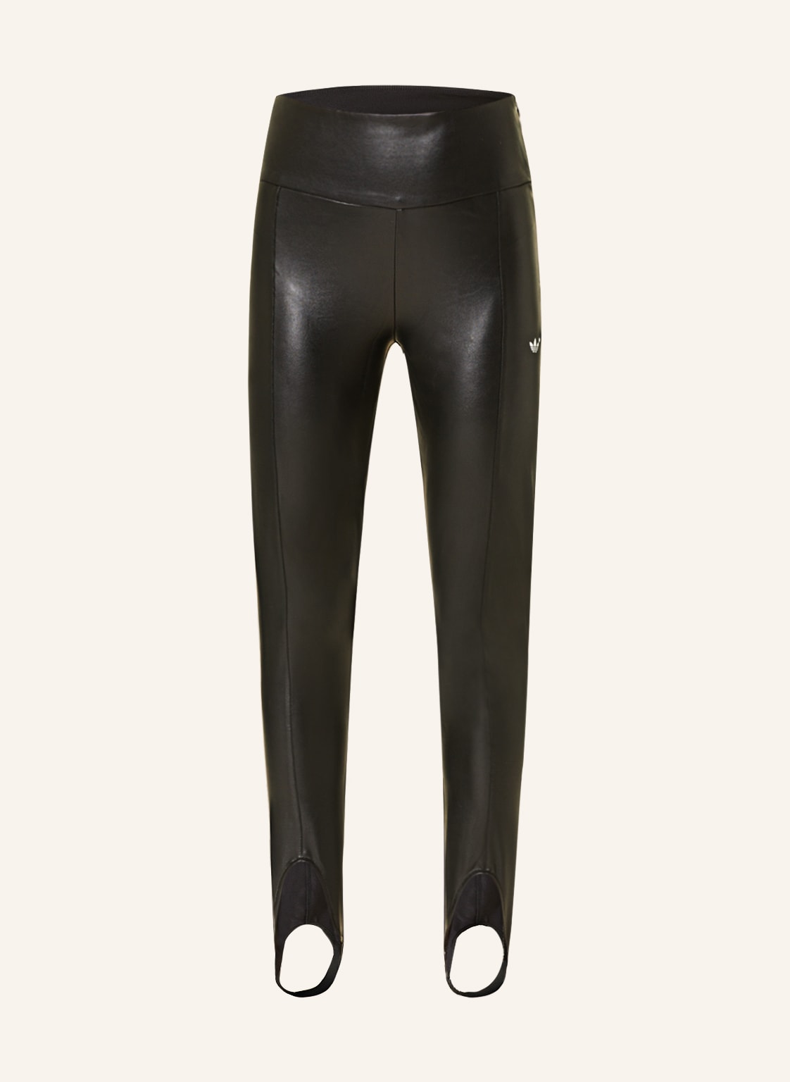 Image of Adidas Blue Version Leggings Essentials In Lederoptik schwarz