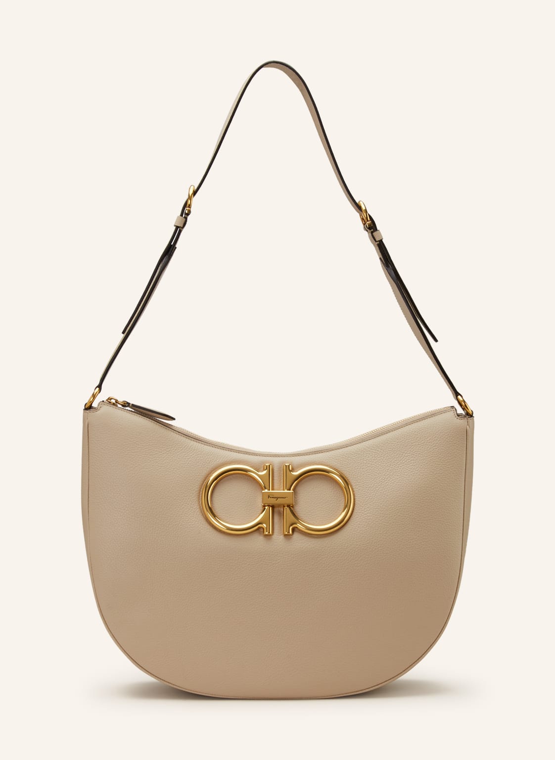 Image of Ferragamo Handtasche Maxi Gancio beige