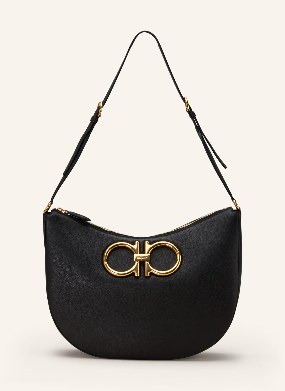 Image of Ferragamo Handtasche Maxi Gancio schwarz