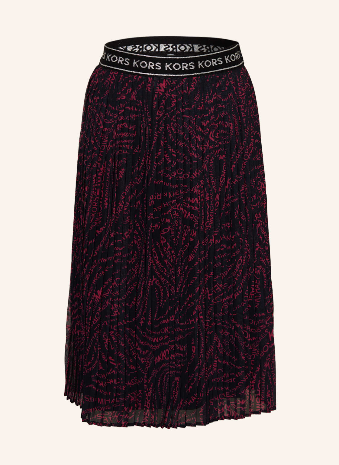 Image of Michael Kors Plisseerock Mit Glitzergarn schwarz