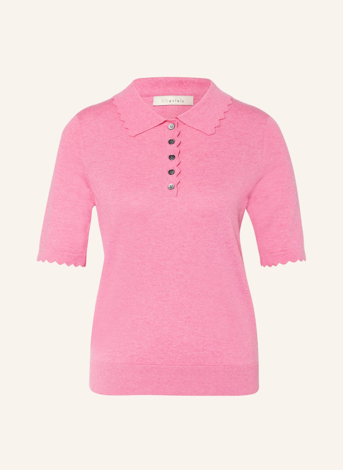 Image of Lilienfels Strick-Poloshirt Mit Cashmere pink