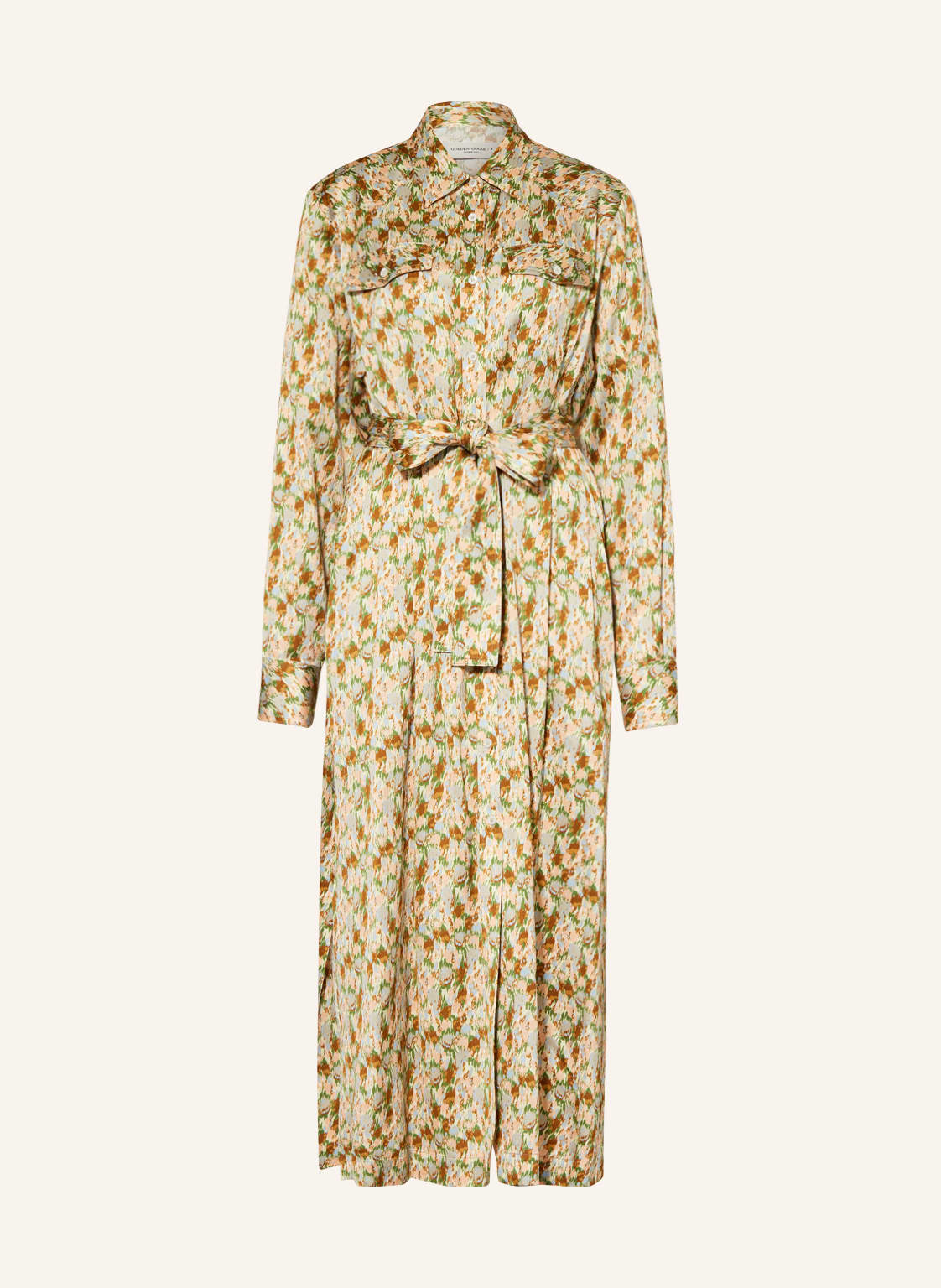 Image of Golden Goose Hemdblusenkleid Journey gelb