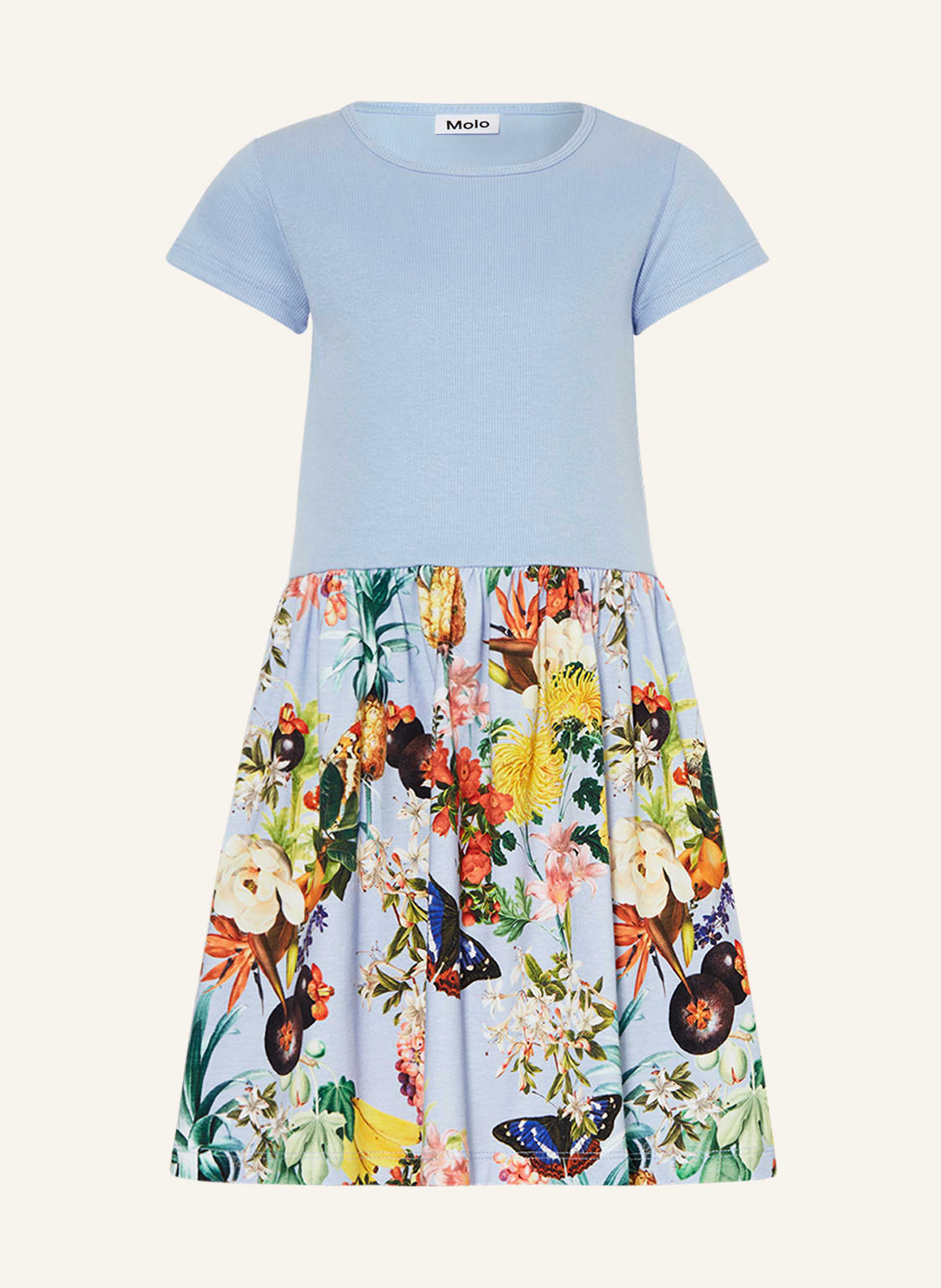 Image of Molo Kleid Cissa Im Materialmix blau