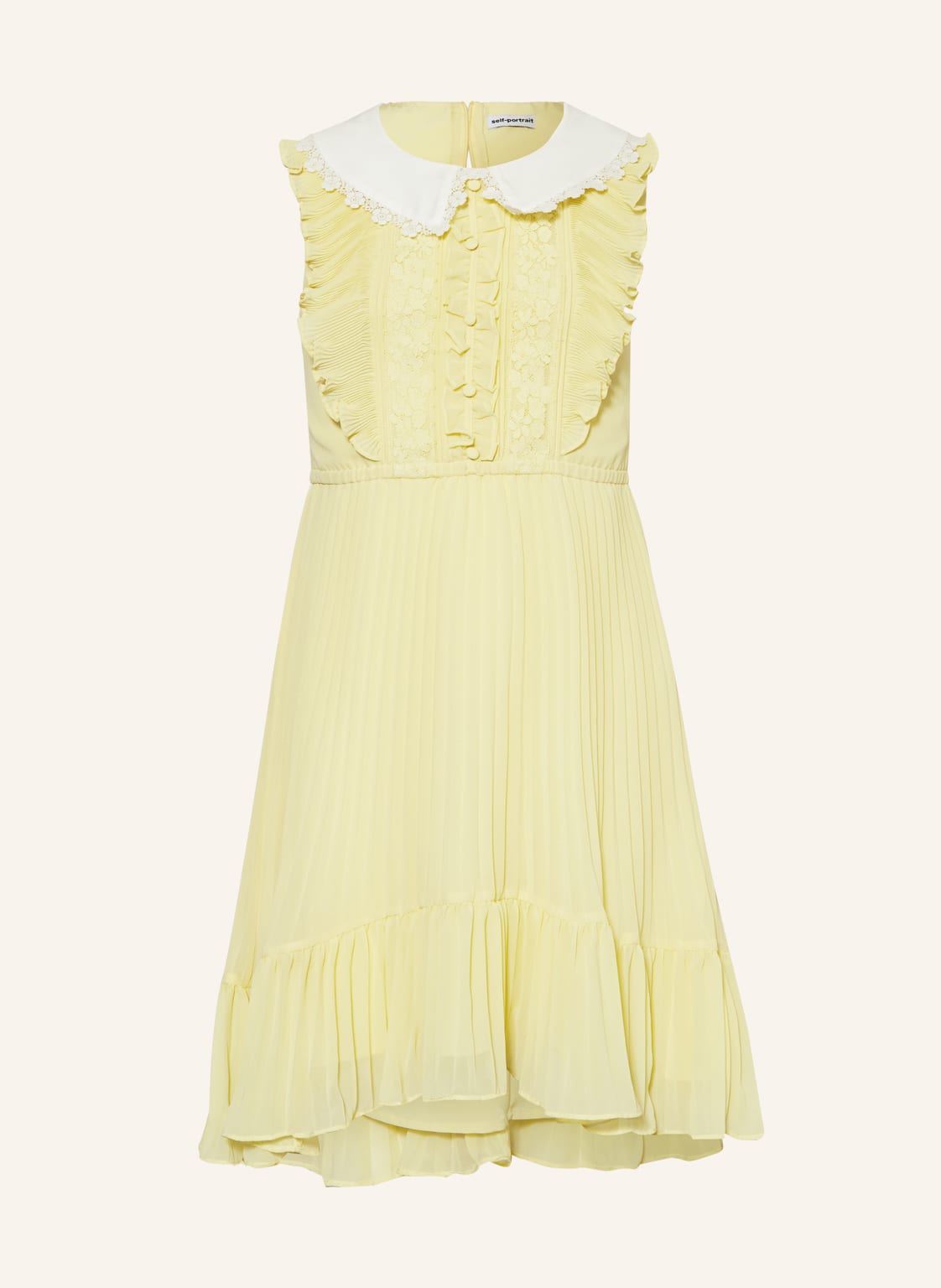 Image of Self-Portrait Kleid Mit Volants gelb