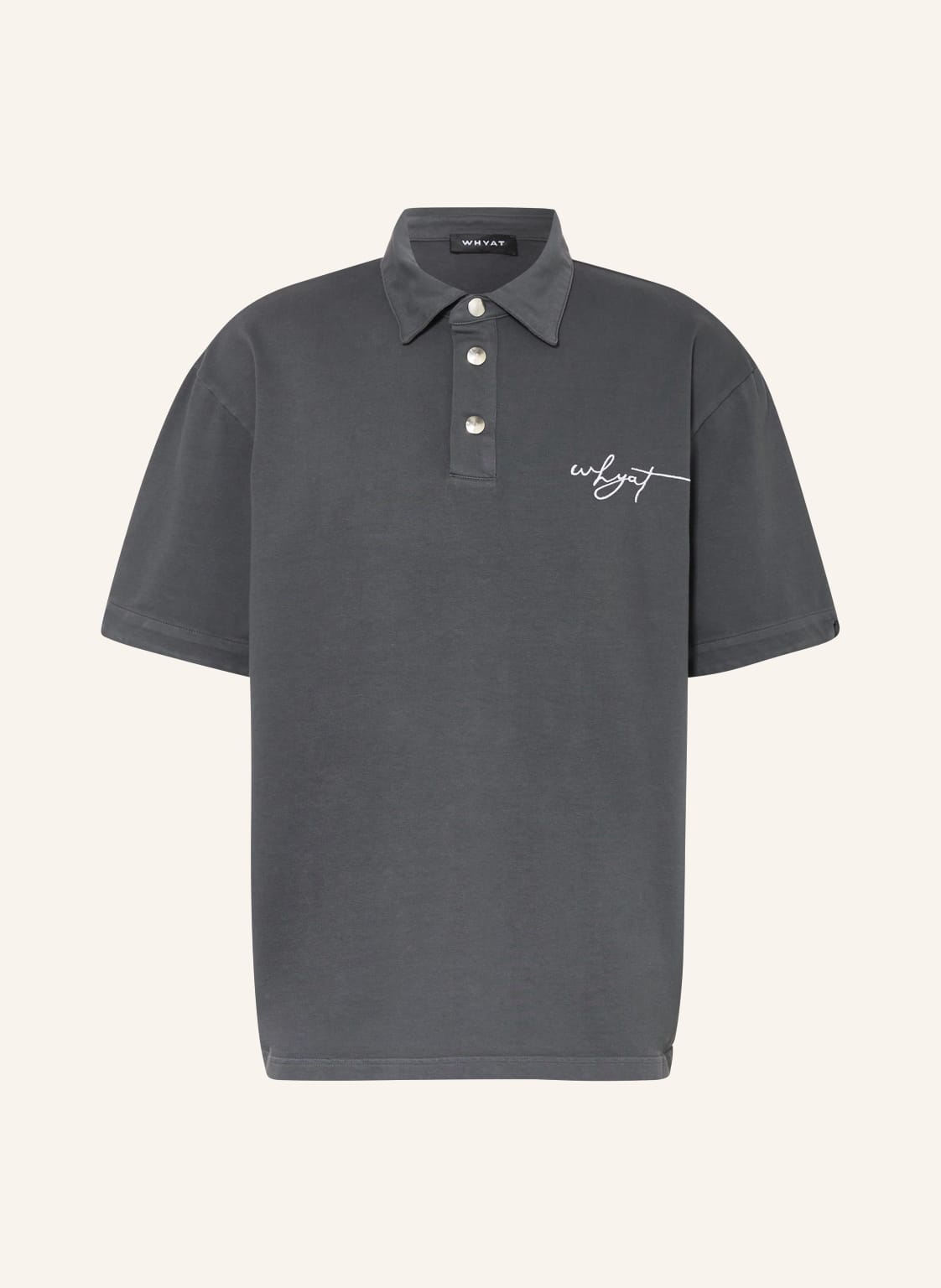 Image of Whyat Jersey-Poloshirt grau