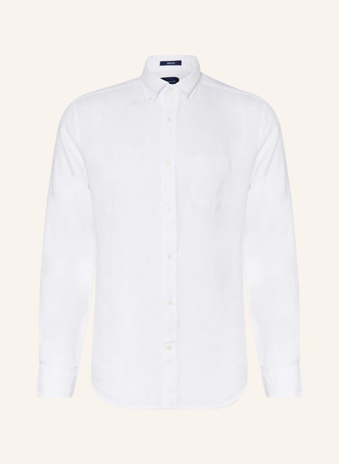 Image of Gant Leinenhemd Regular Fit weiss