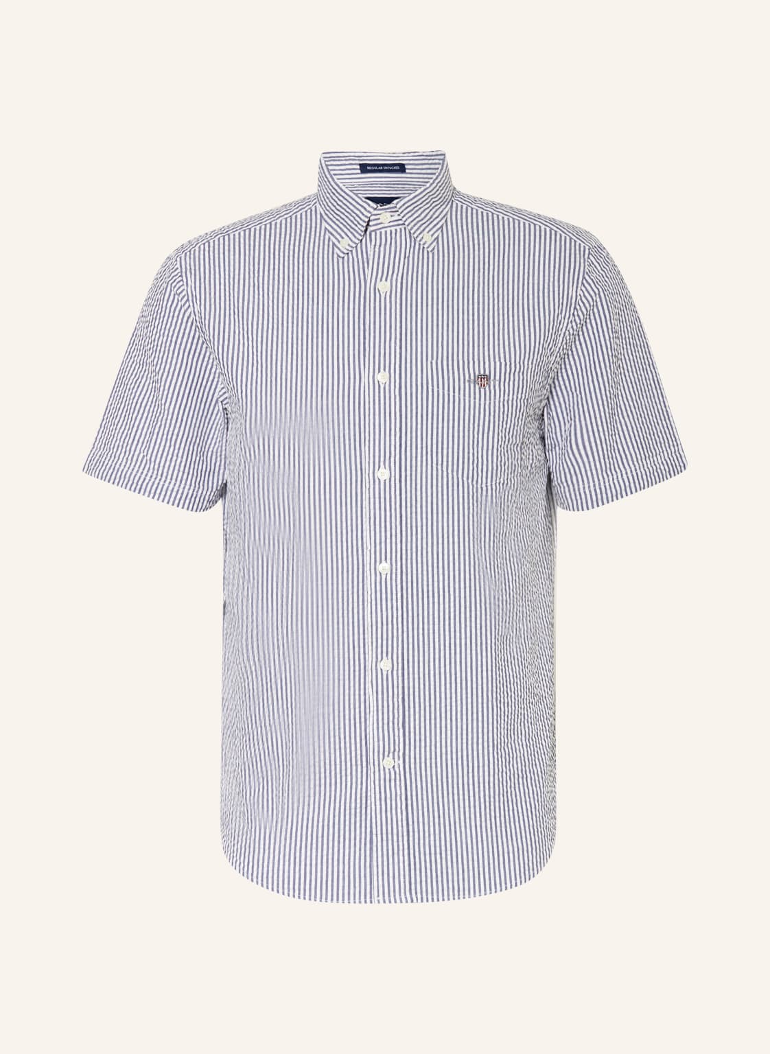 Image of Gant Kurzarm-Hemd Regular Fit blau