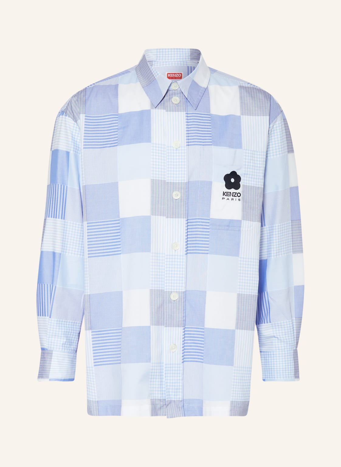 Image of Kenzo Oversized-Hemd Comfort Fit blau