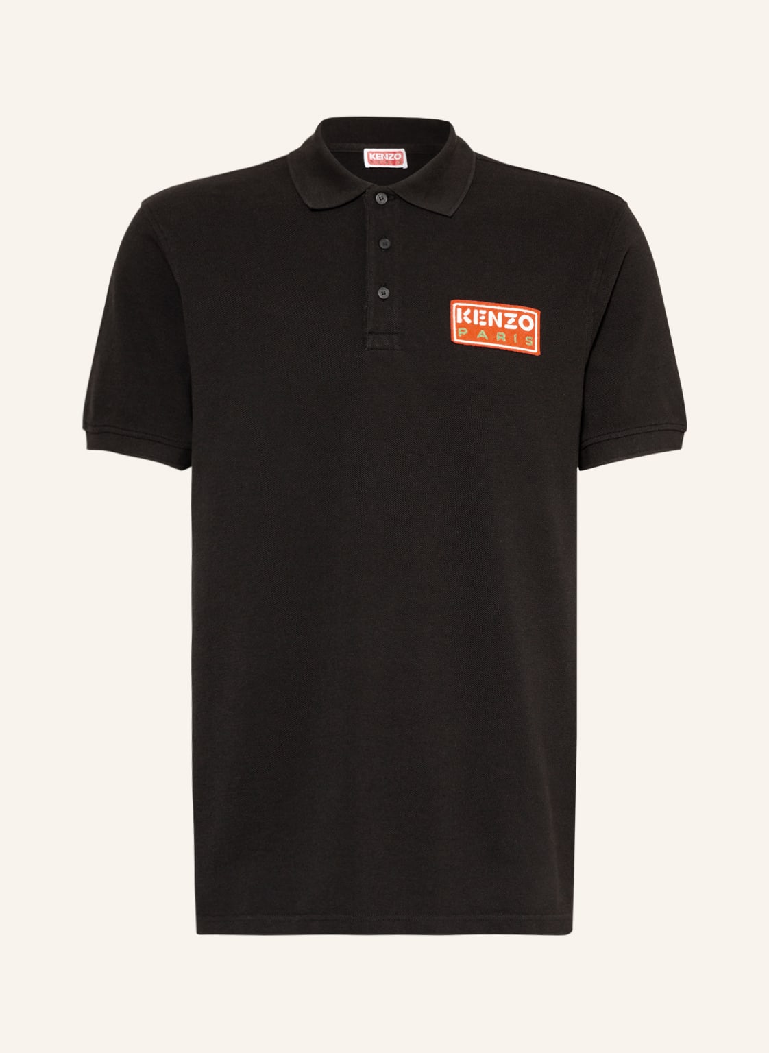 Image of Kenzo Piqué-Poloshirt schwarz