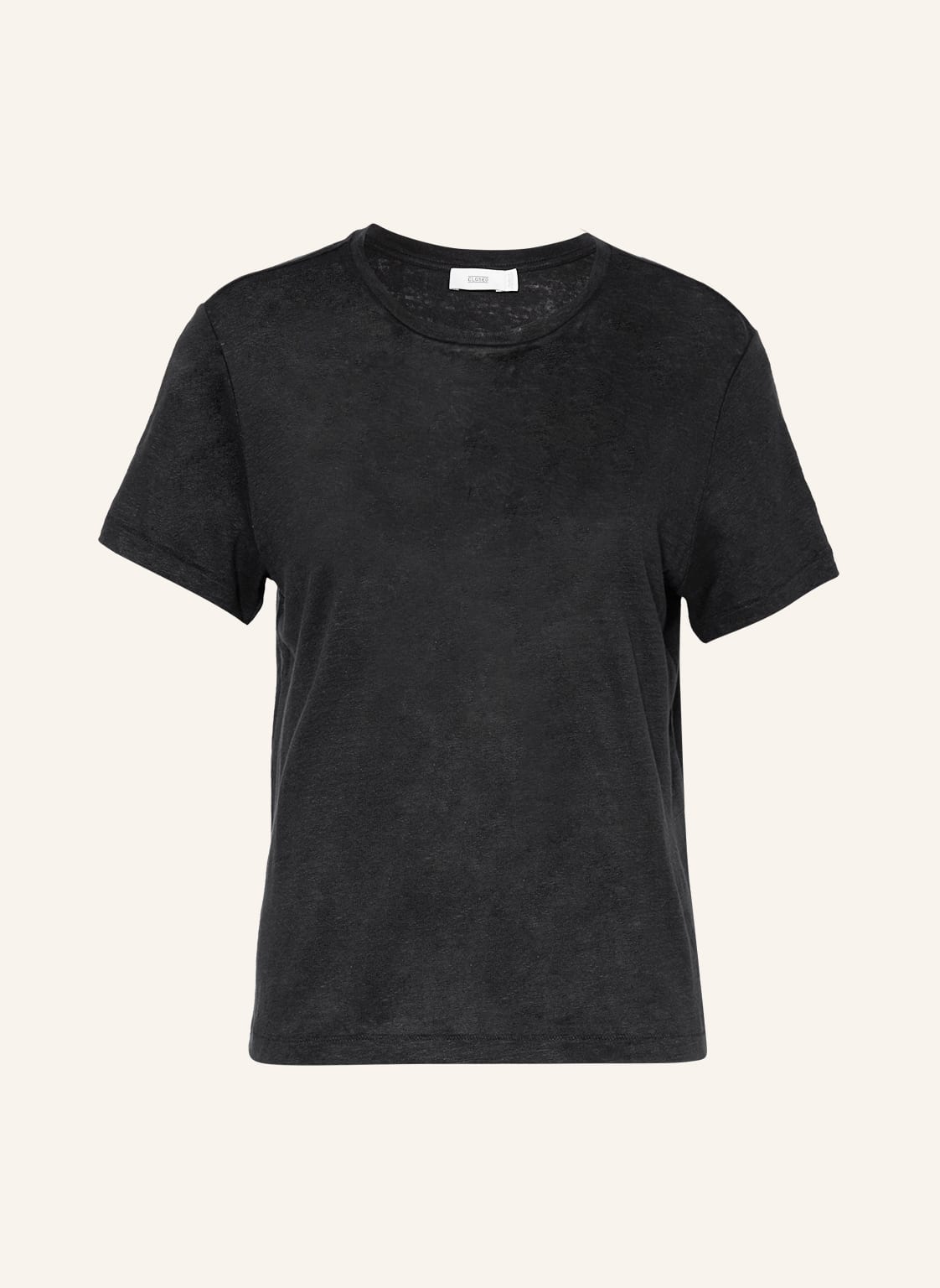 Image of Closed T-Shirt Aus Leinen schwarz