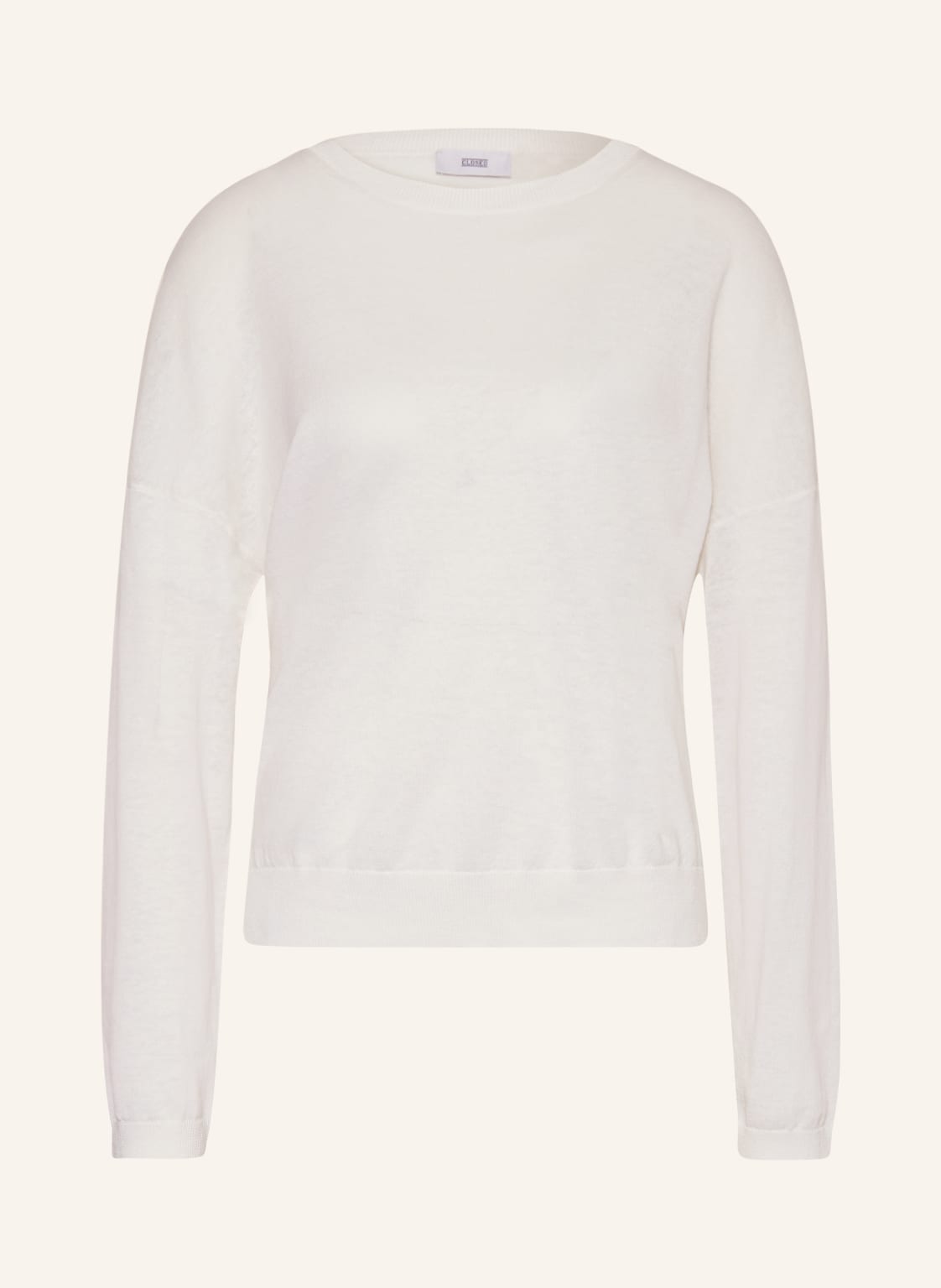 Image of Closed Pullover Mit Leinen weiss