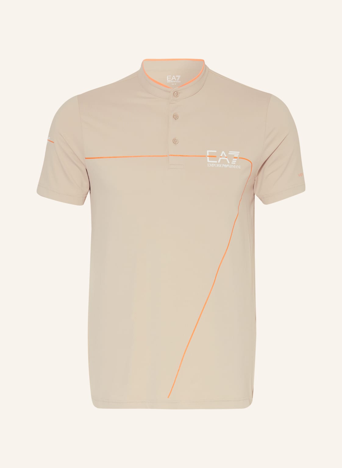 Image of ea7 Emporio Armani Funktions-Poloshirt Slim Fit beige