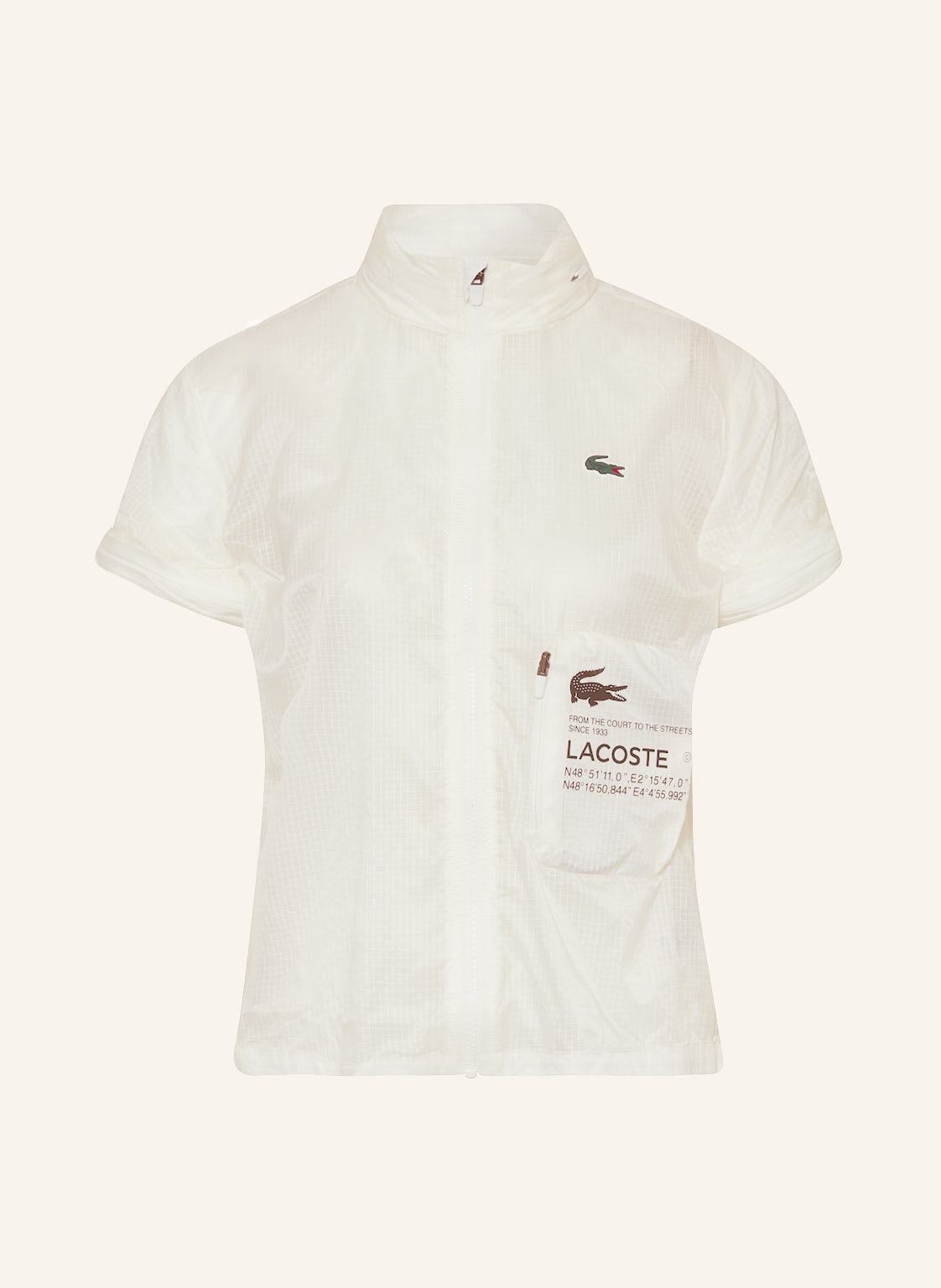 Image of Lacoste Trainingsjacke weiss