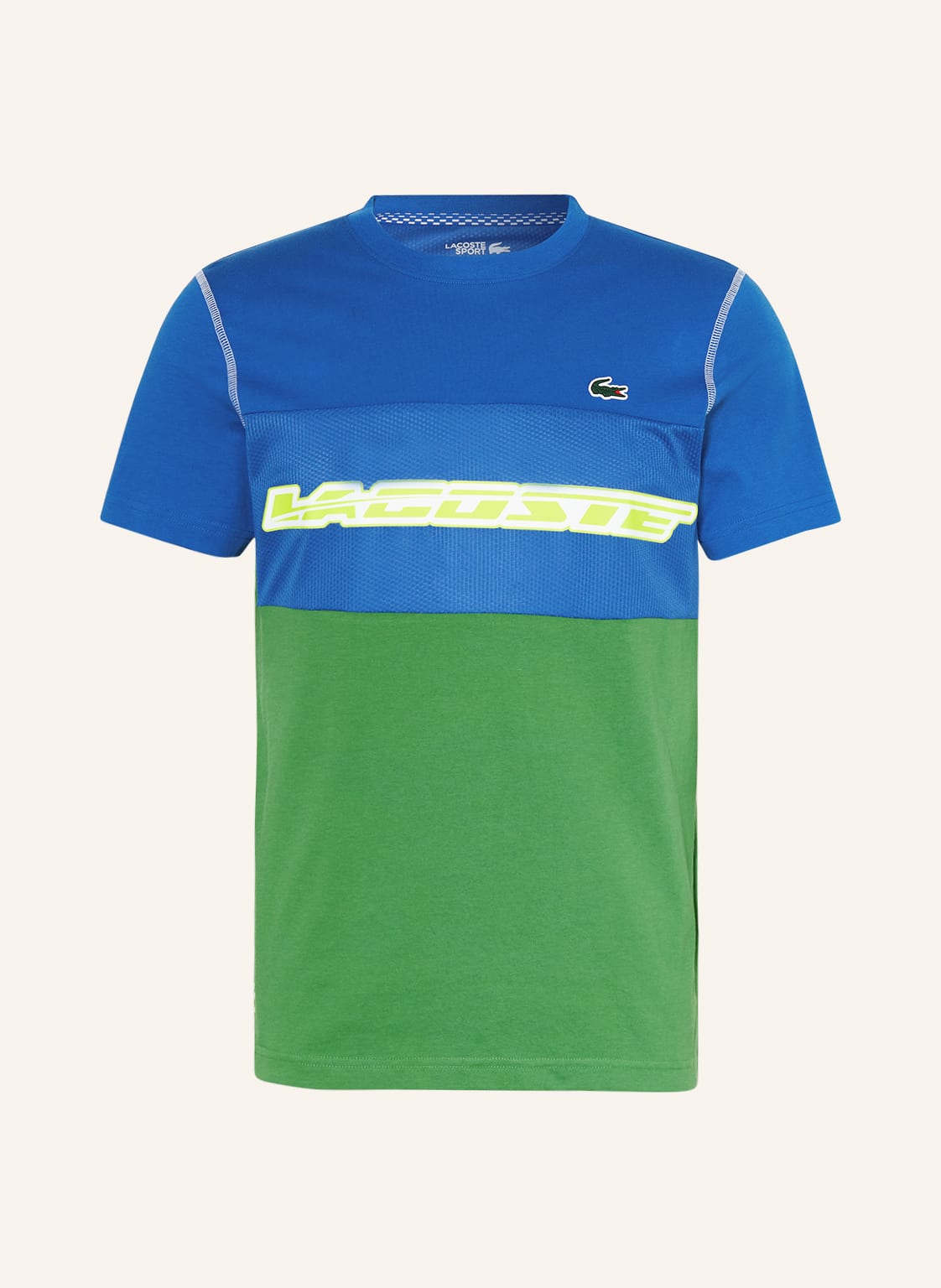 Image of Lacoste T-Shirt Mit Mesh blau