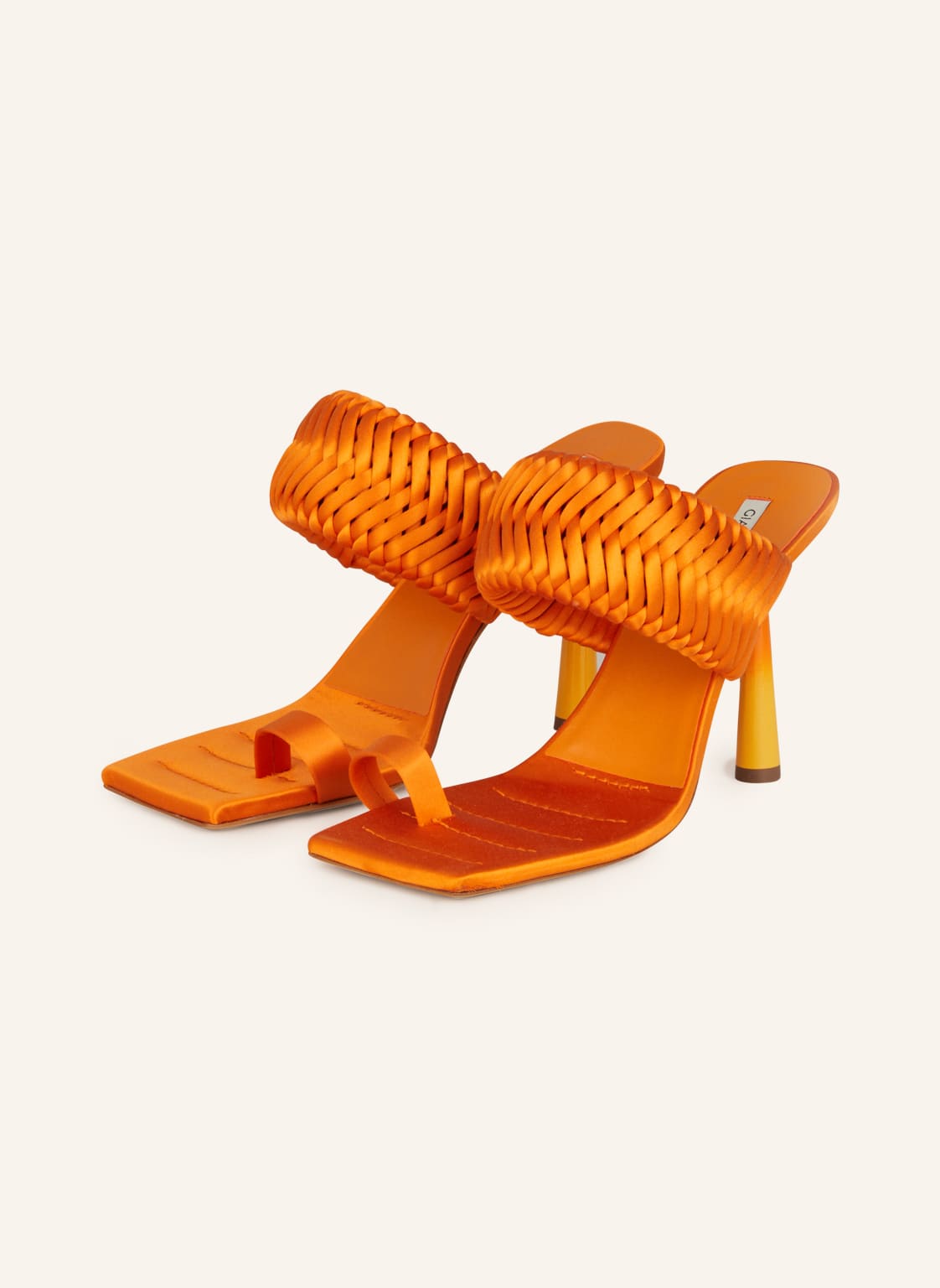 Image of Giaborghini Mules Rosie 1 orange